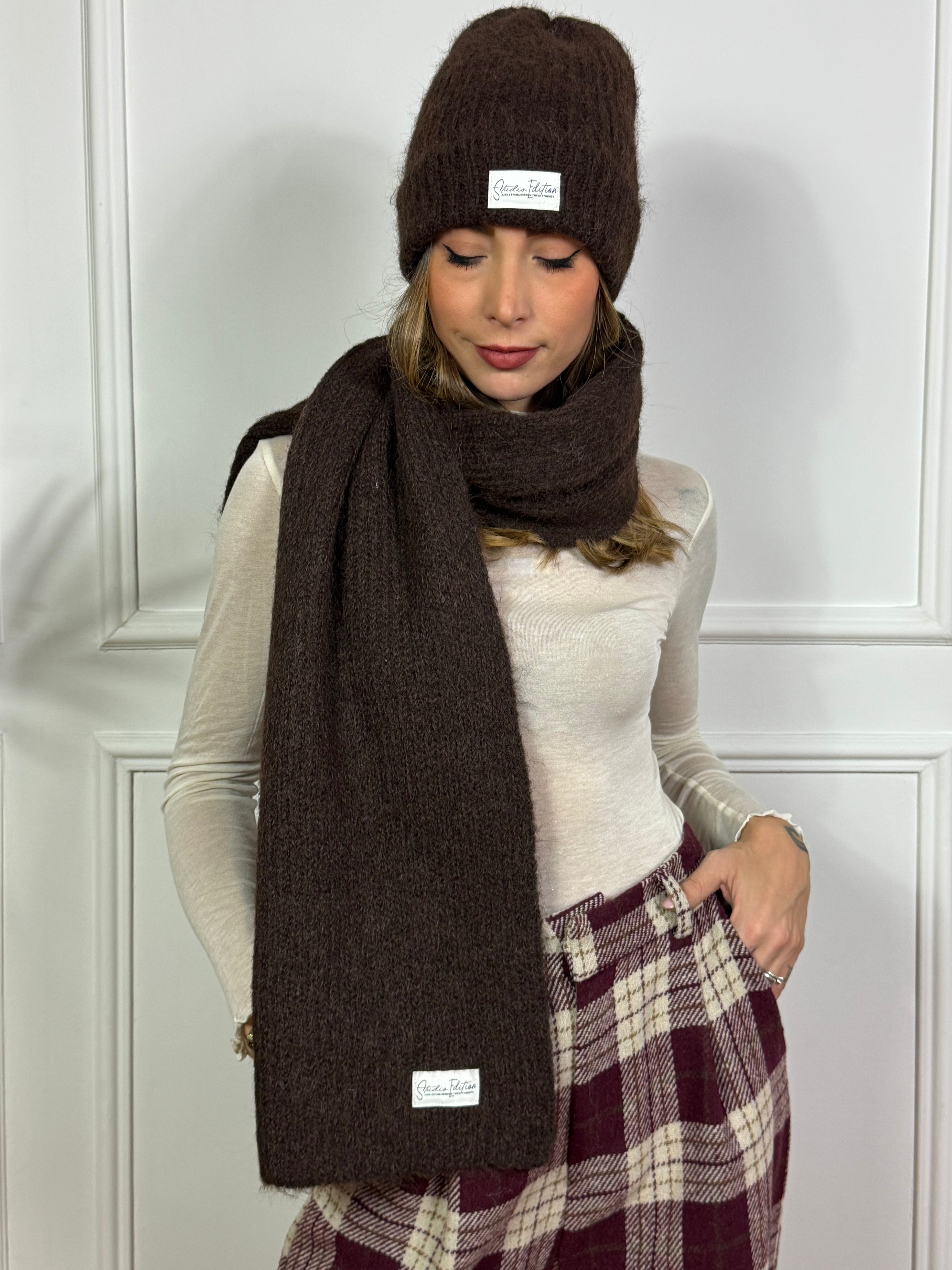 SET COMPLETO CUFFIA + SCIARPA misto lana JJXX