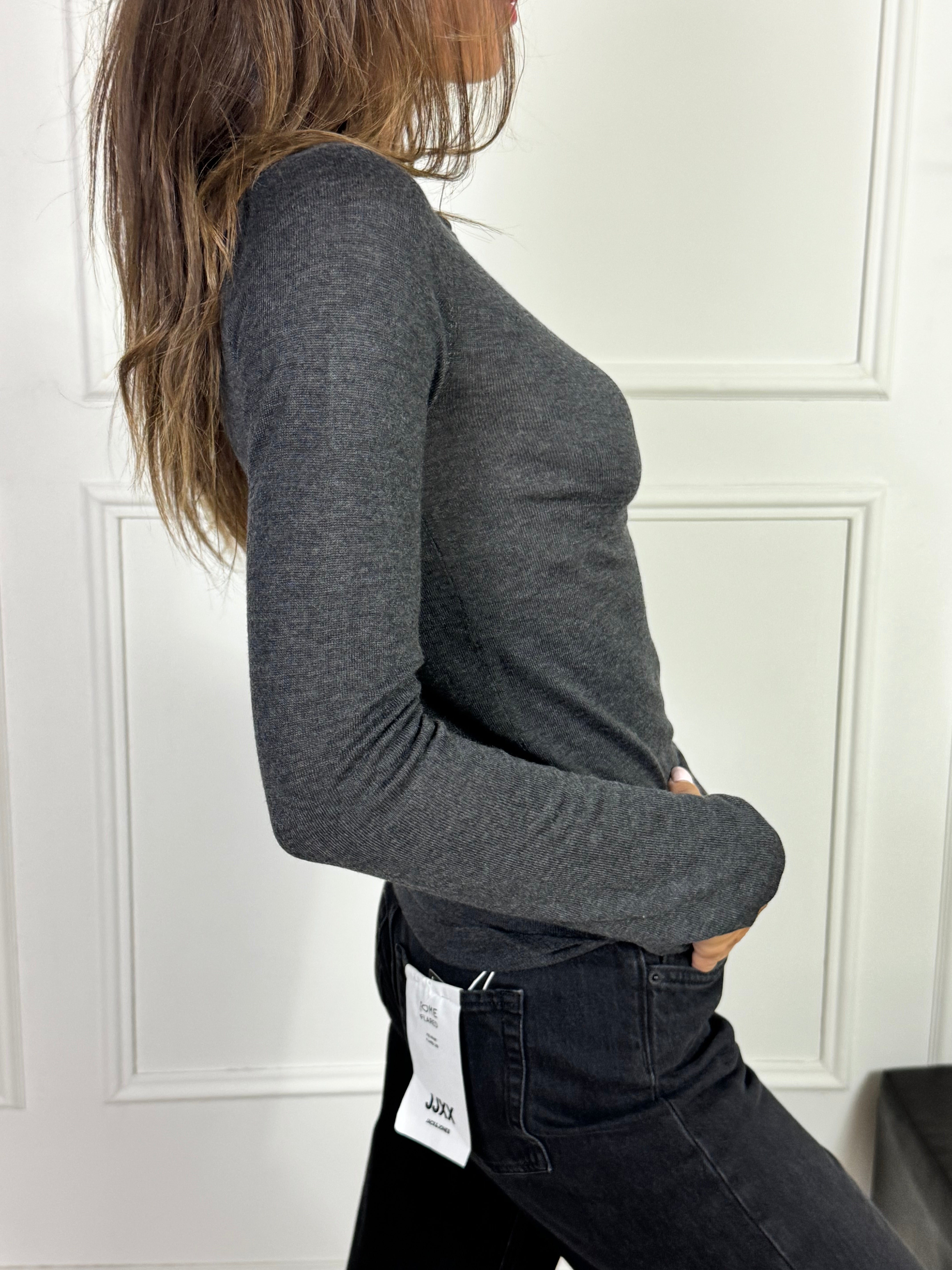 Maglia manica lunga liscia scollo barchetta JJXX ALBERTE BOAT NECK KNIT