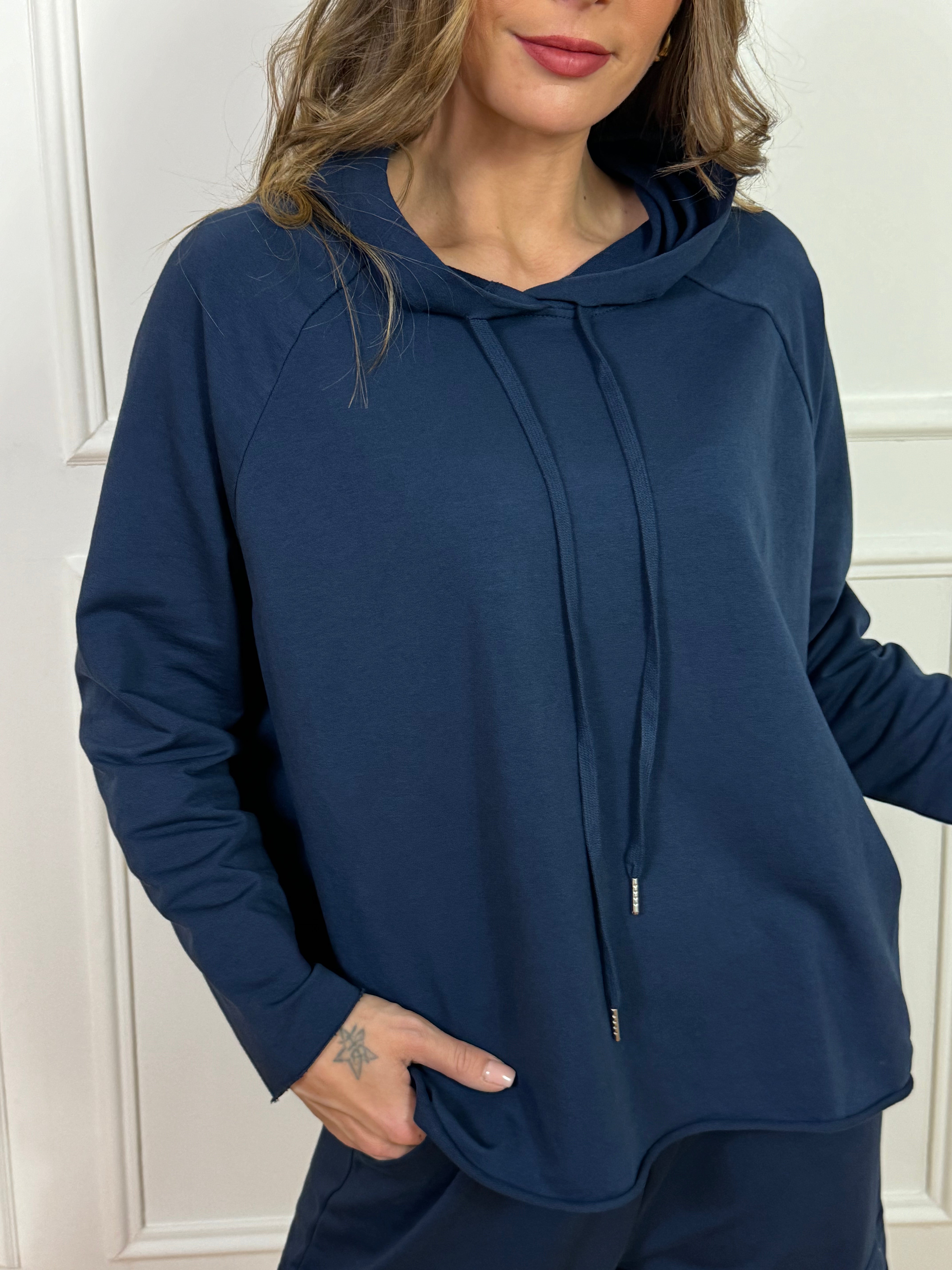 COMPLETO TUTA leggero Susy Mix PANTALONE CARGO + FELPA CAPPUCCIO