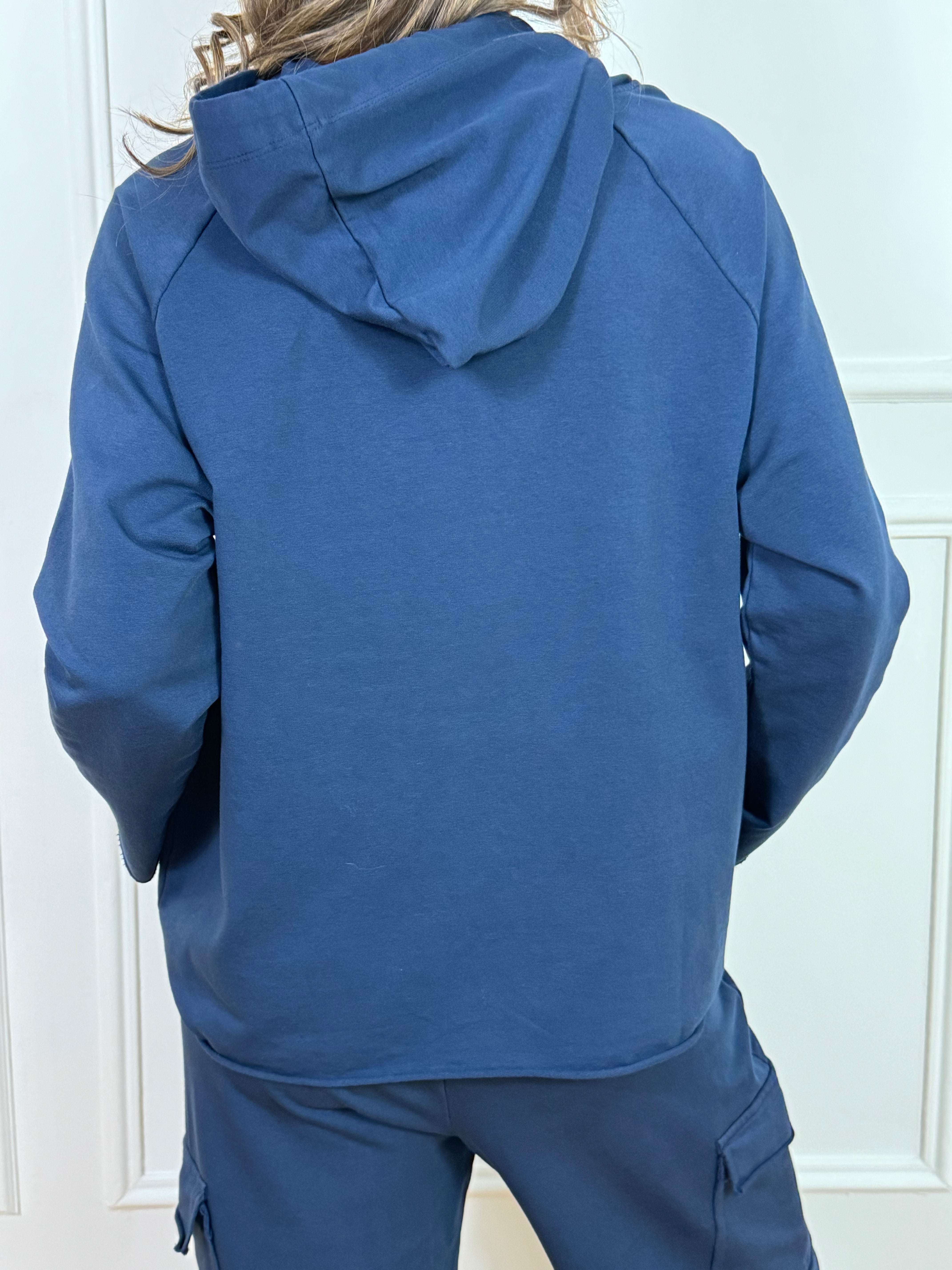 COMPLETO TUTA leggero Susy Mix PANTALONE CARGO + FELPA CAPPUCCIO