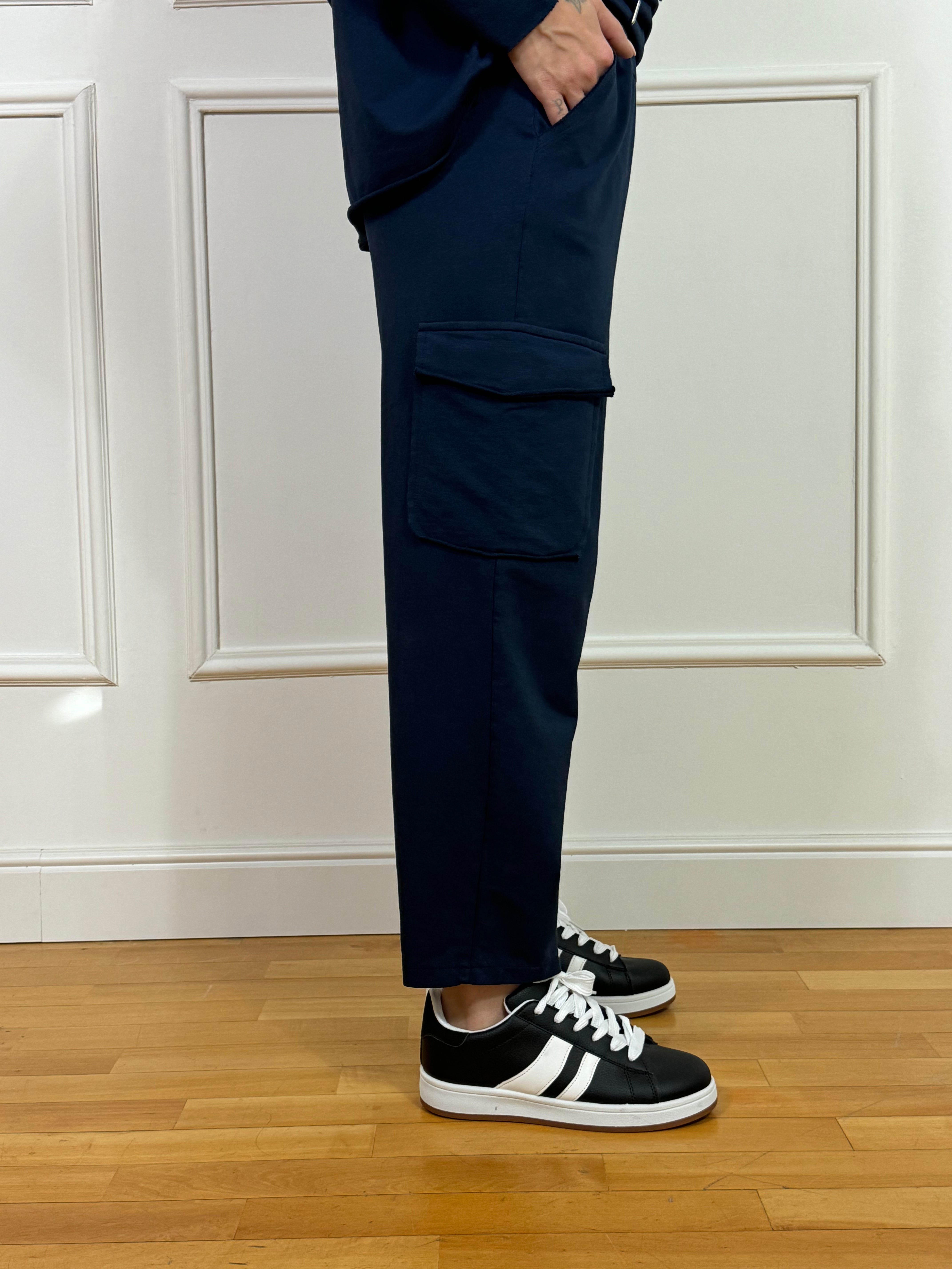 COMPLETO TUTA leggero Susy Mix PANTALONE CARGO + FELPA CAPPUCCIO