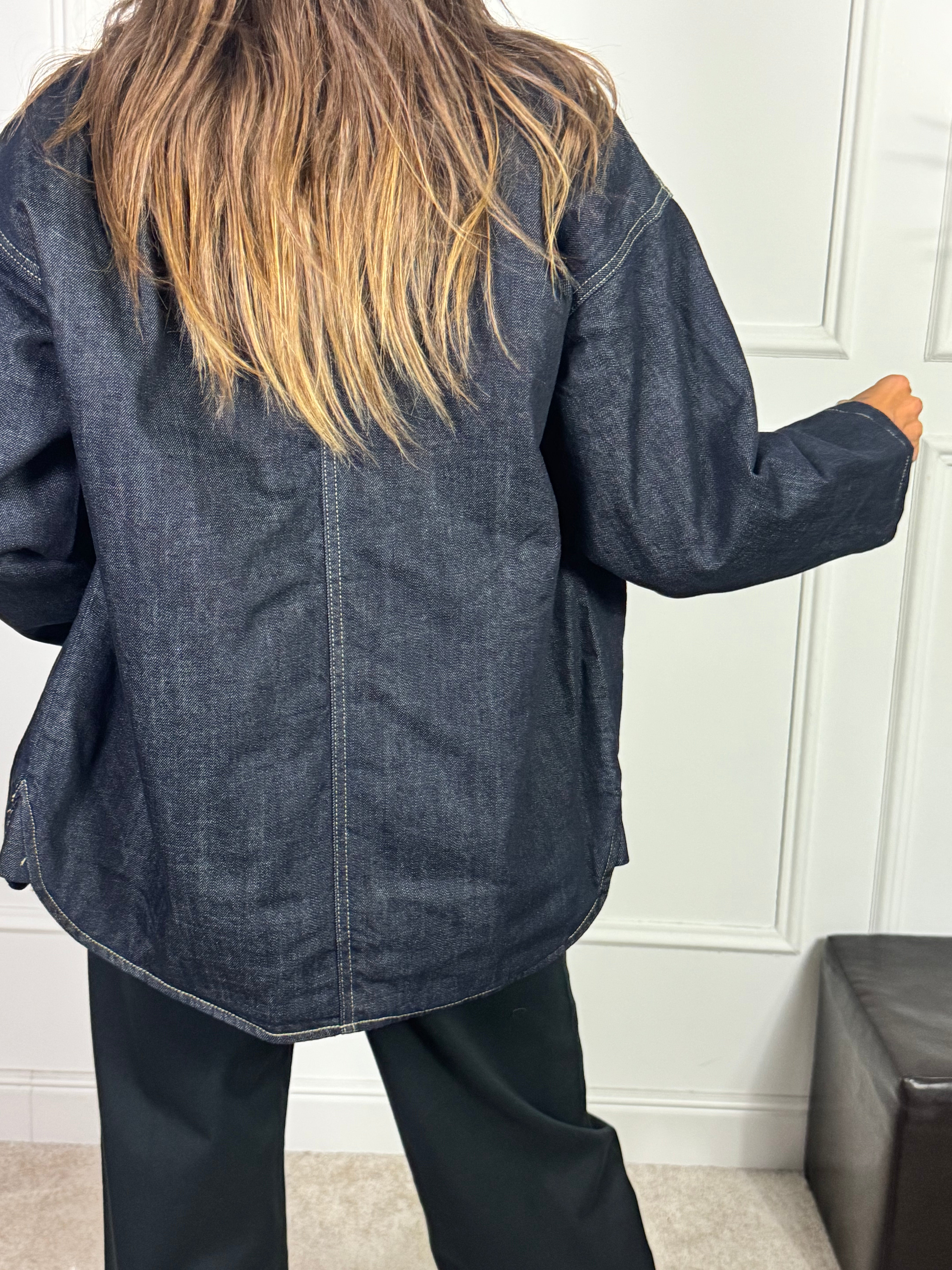 GIACCA OVER JEANS JJXX FLYNN BARN JACKET - colletto VELLUTO