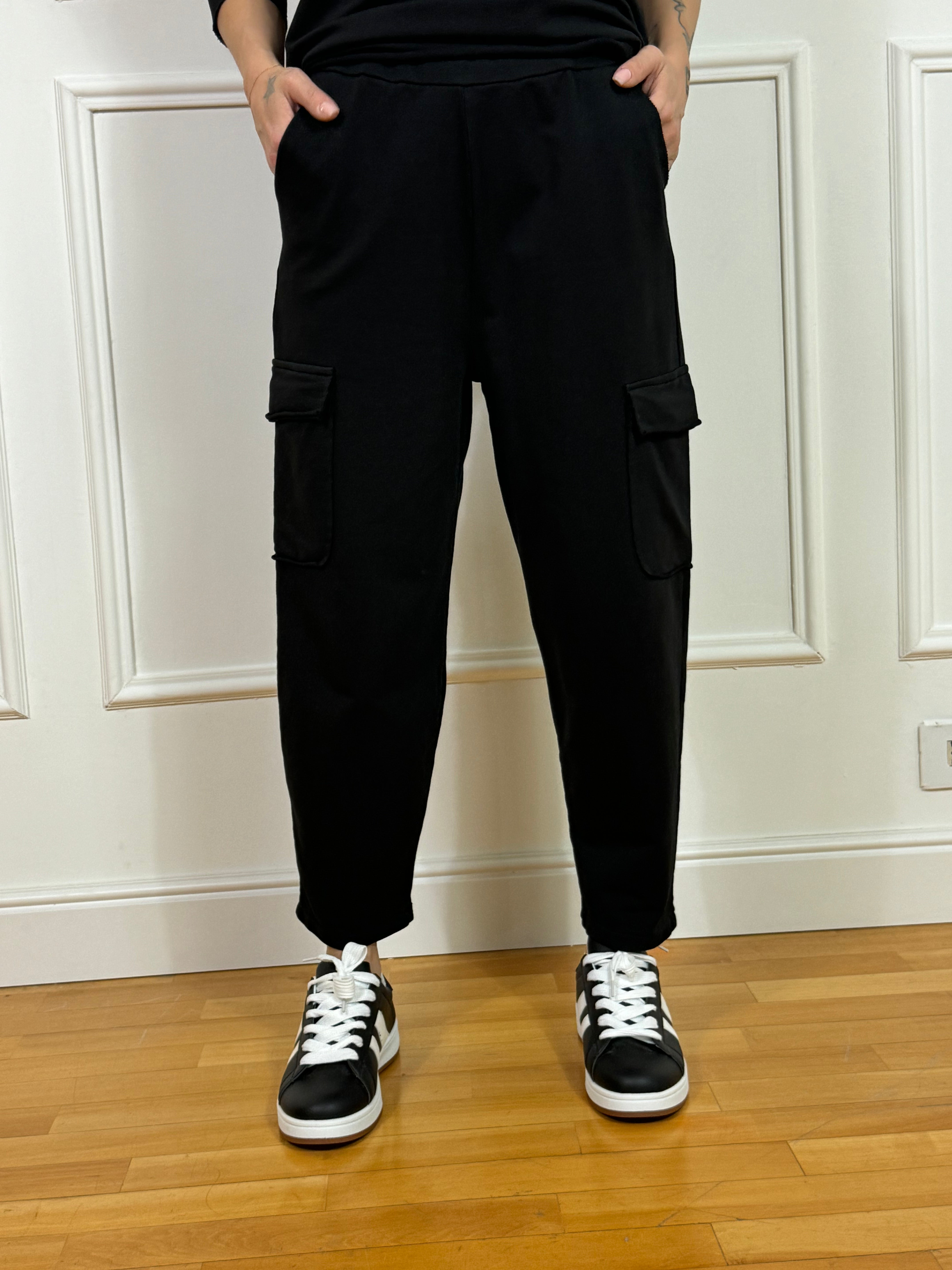 COMPLETO TUTA leggero Susy Mix PANTALONE CARGO + FELPA CAPPUCCIO