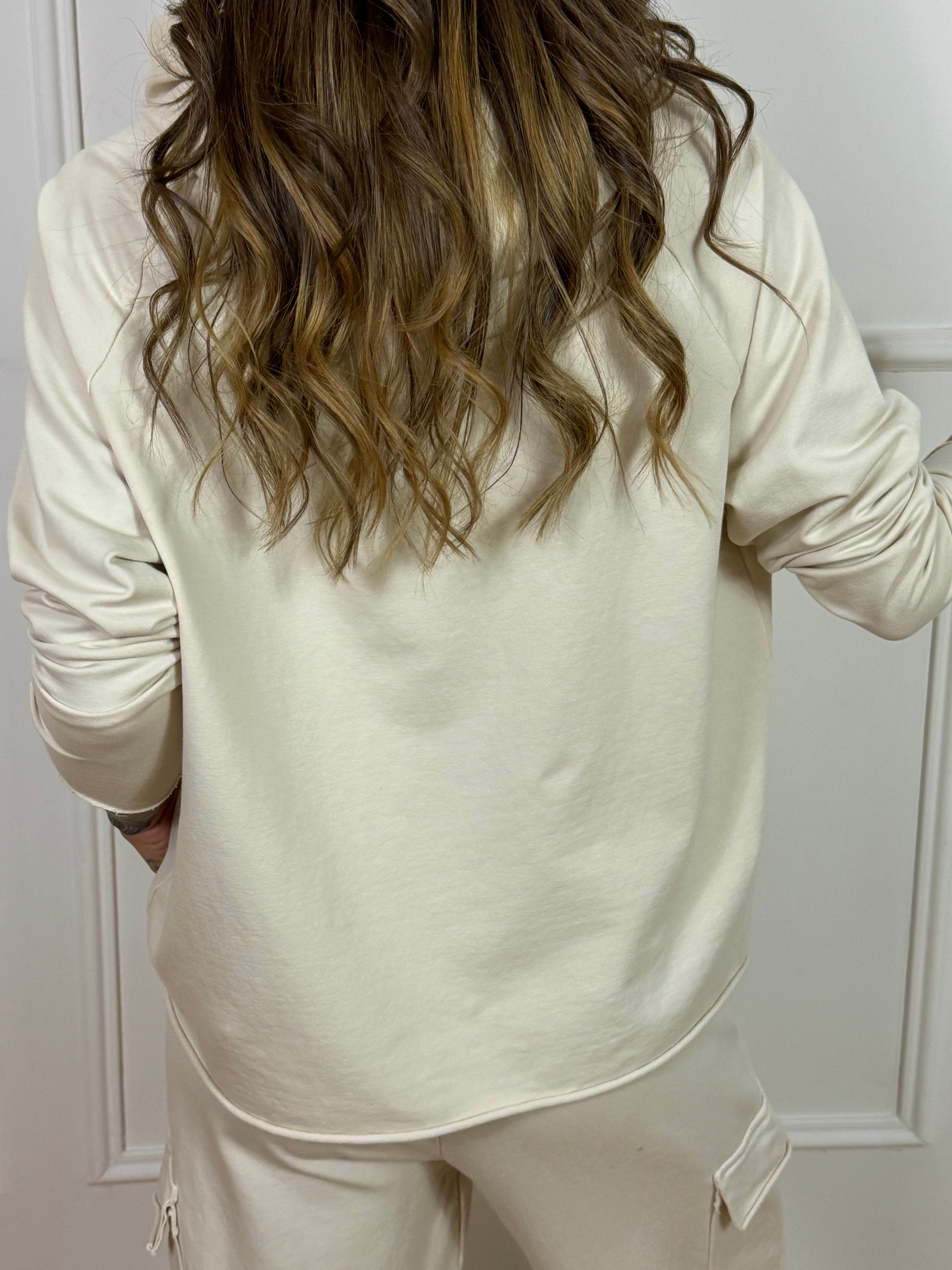 COMPLETO TUTA leggero Susy Mix PANTALONE CARGO + FELPA CAPPUCCIO