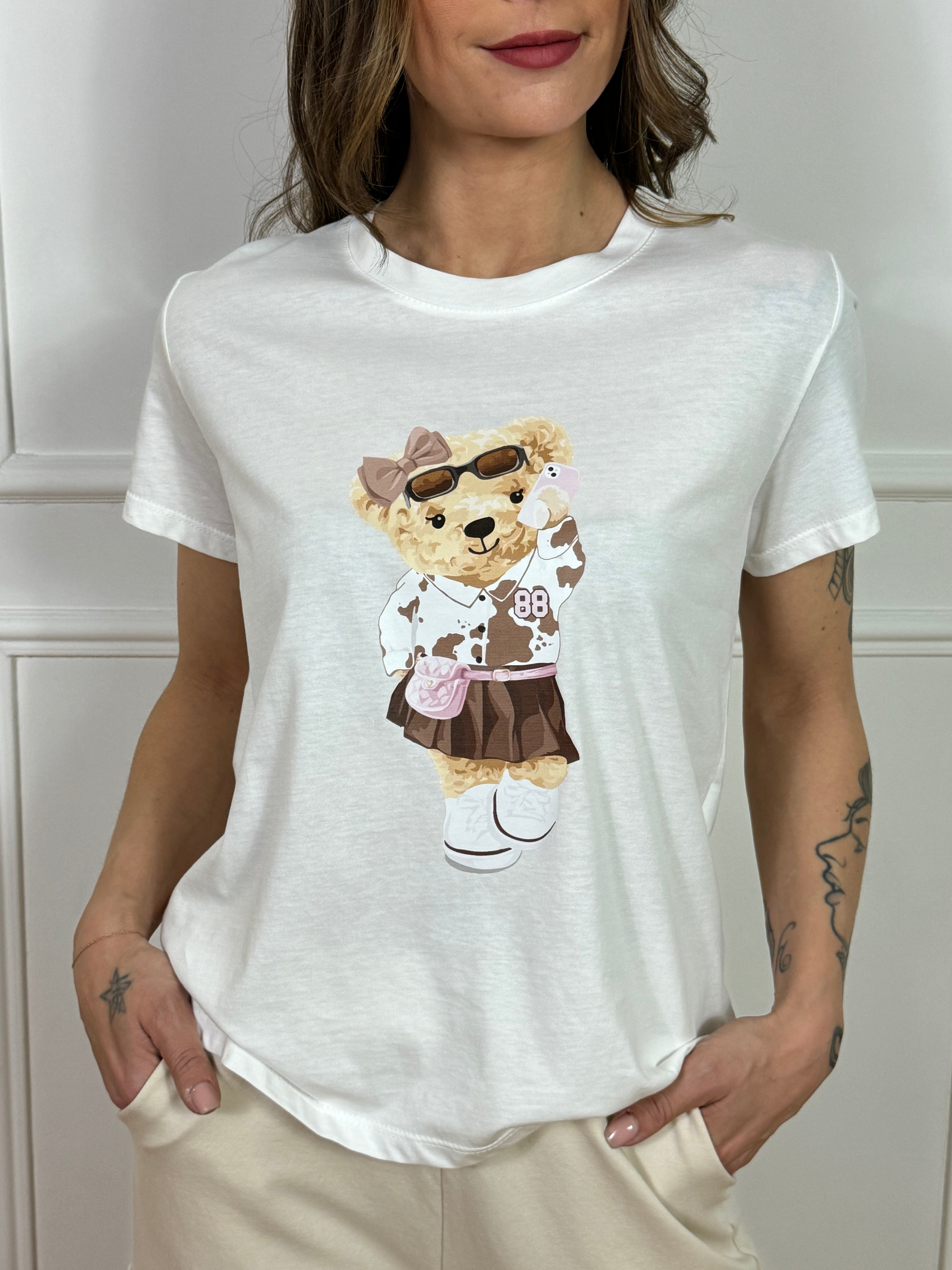 T-shirt Susy Mix ORSETTA CON FIOCCO