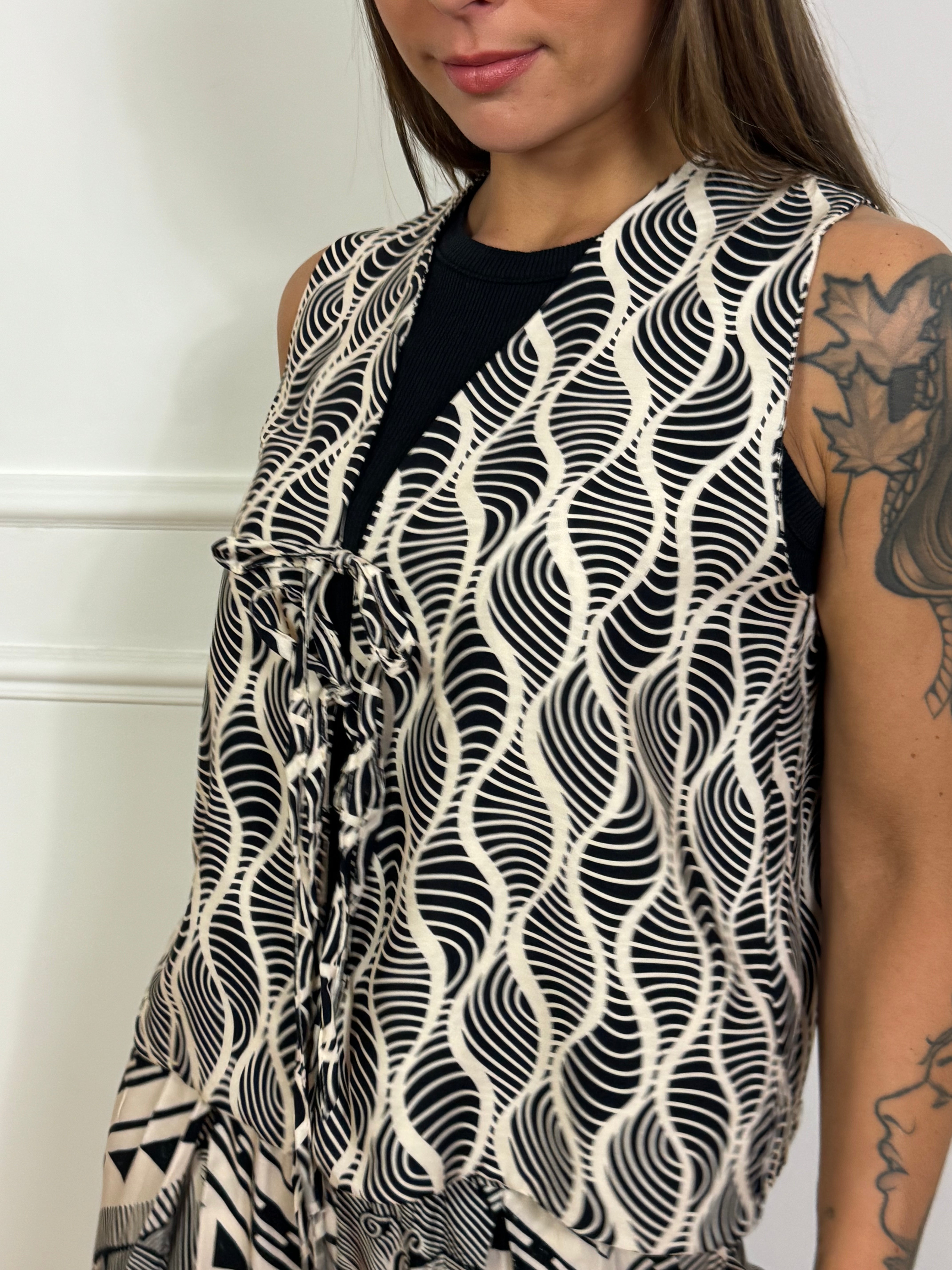 GILET con nodo smanicato Kikisix fantasia ONDE