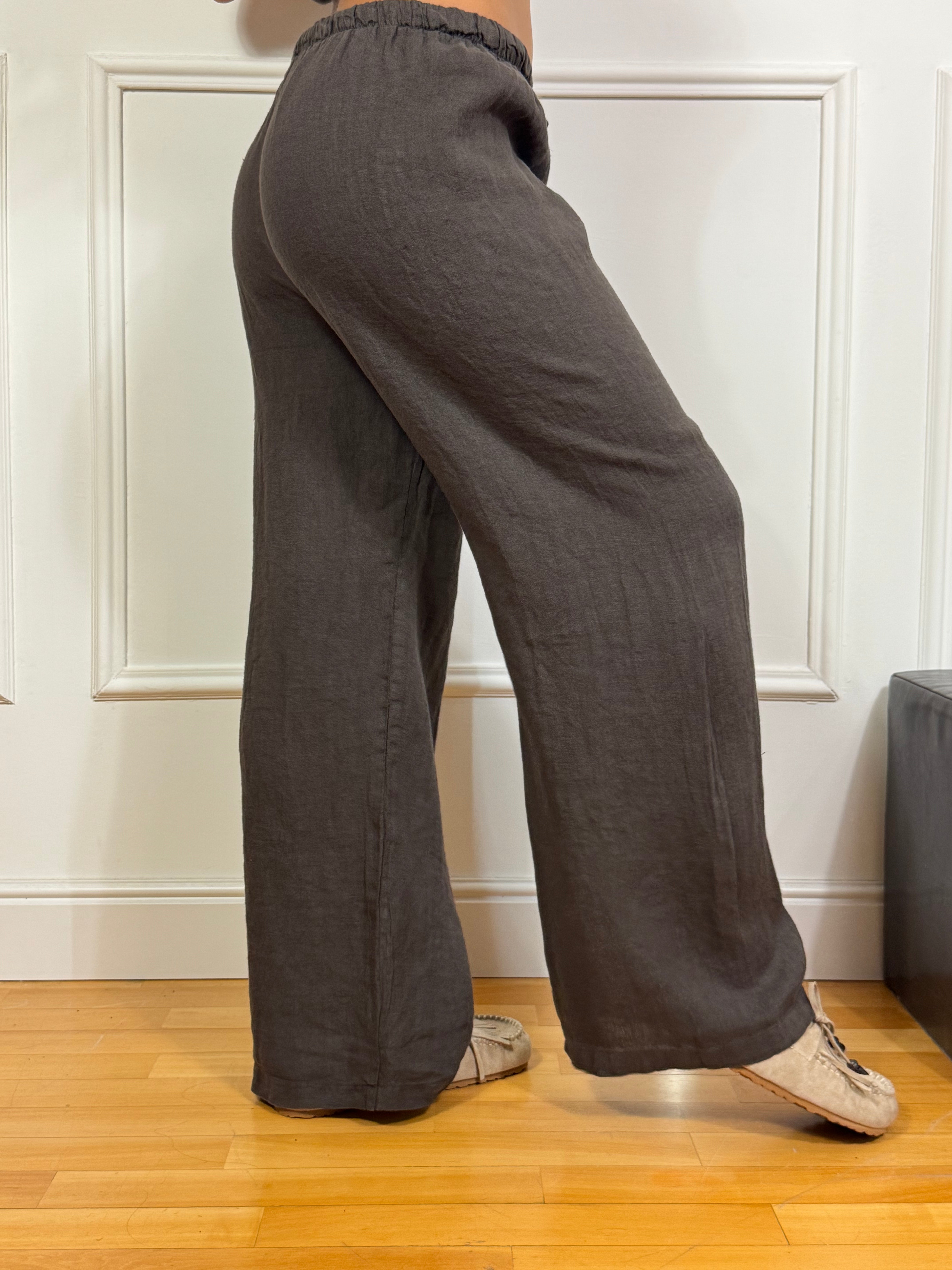 Pantalone in puro lino Tensione In TESTA DI MORO