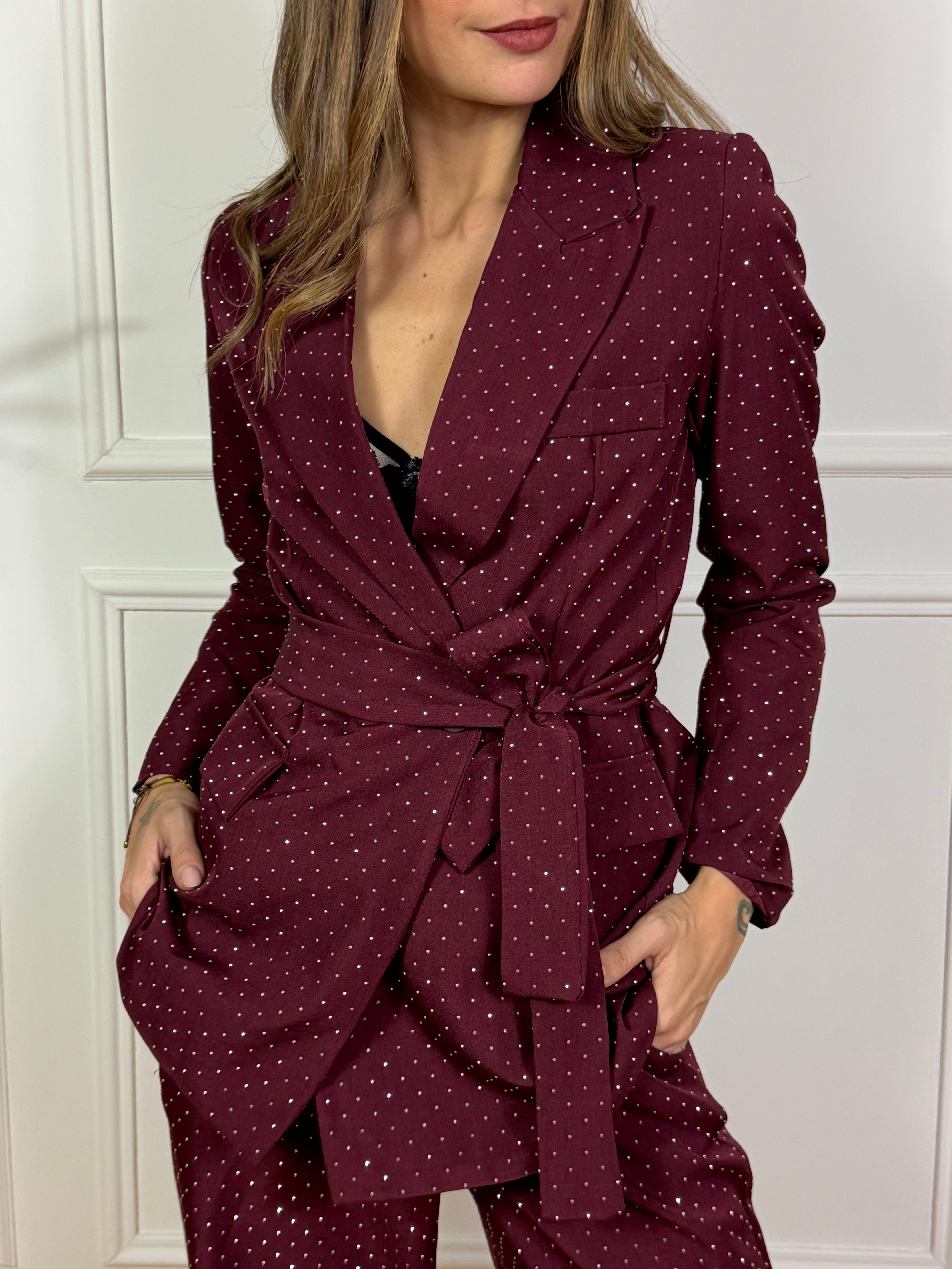 Completo TAILLEUR Victoria ILMH giacca + pantalone con PUNTI LUCE