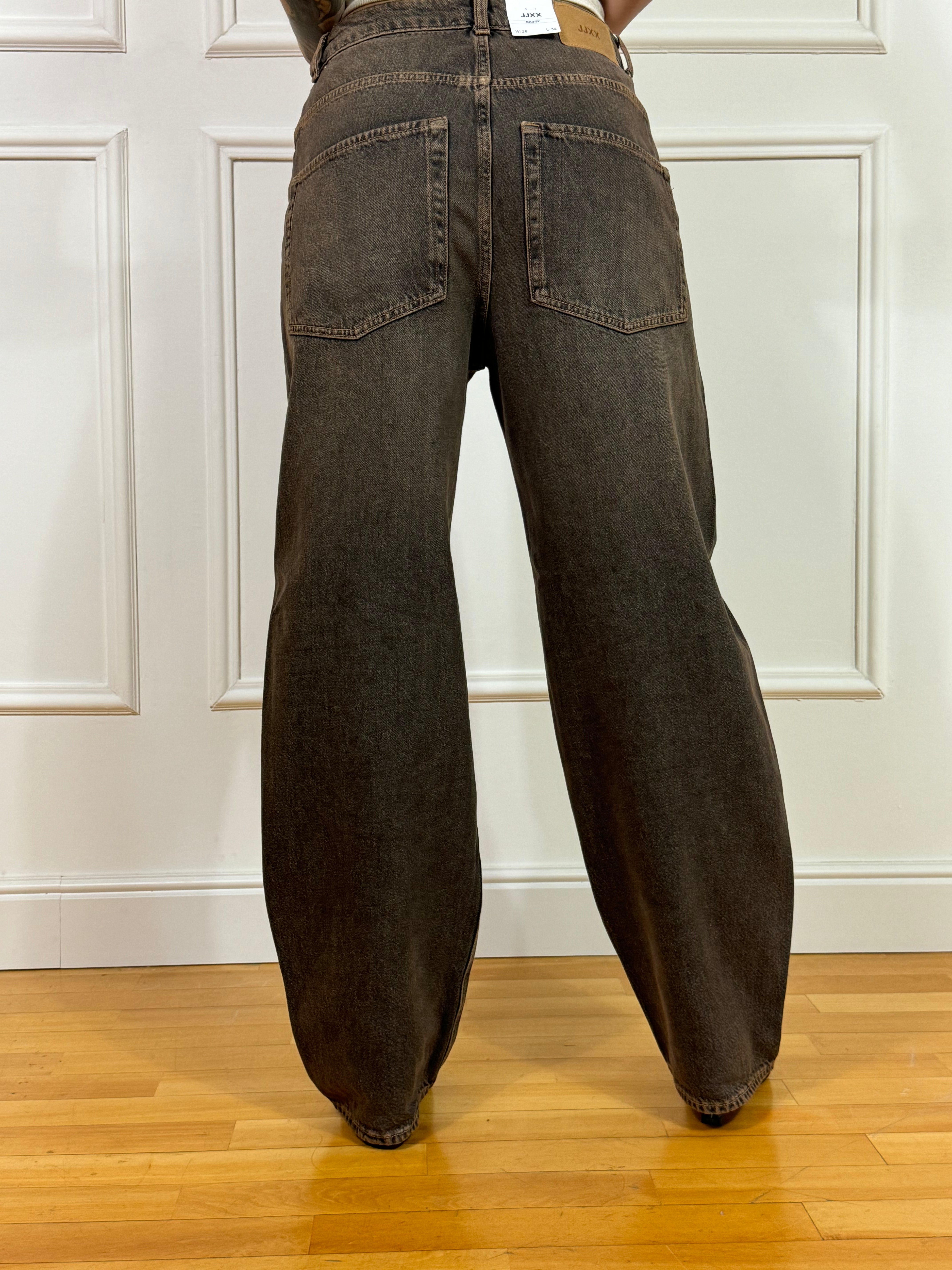 Jeans JJXX ERIN - BAGGY MID WAIST - Lavaggio MEDIUM BROWN DENIM