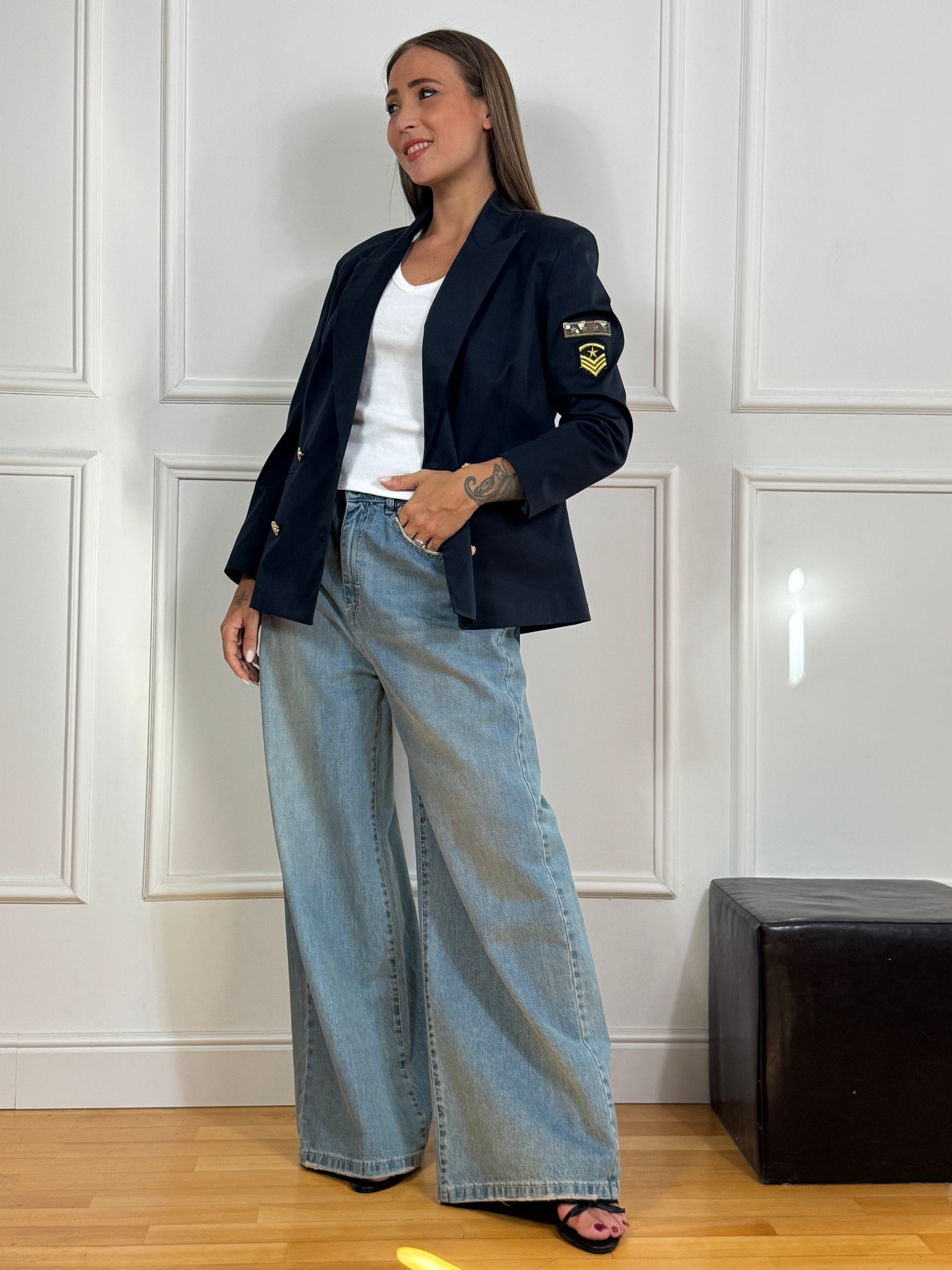 Giacca blazer Tensione In patch militari