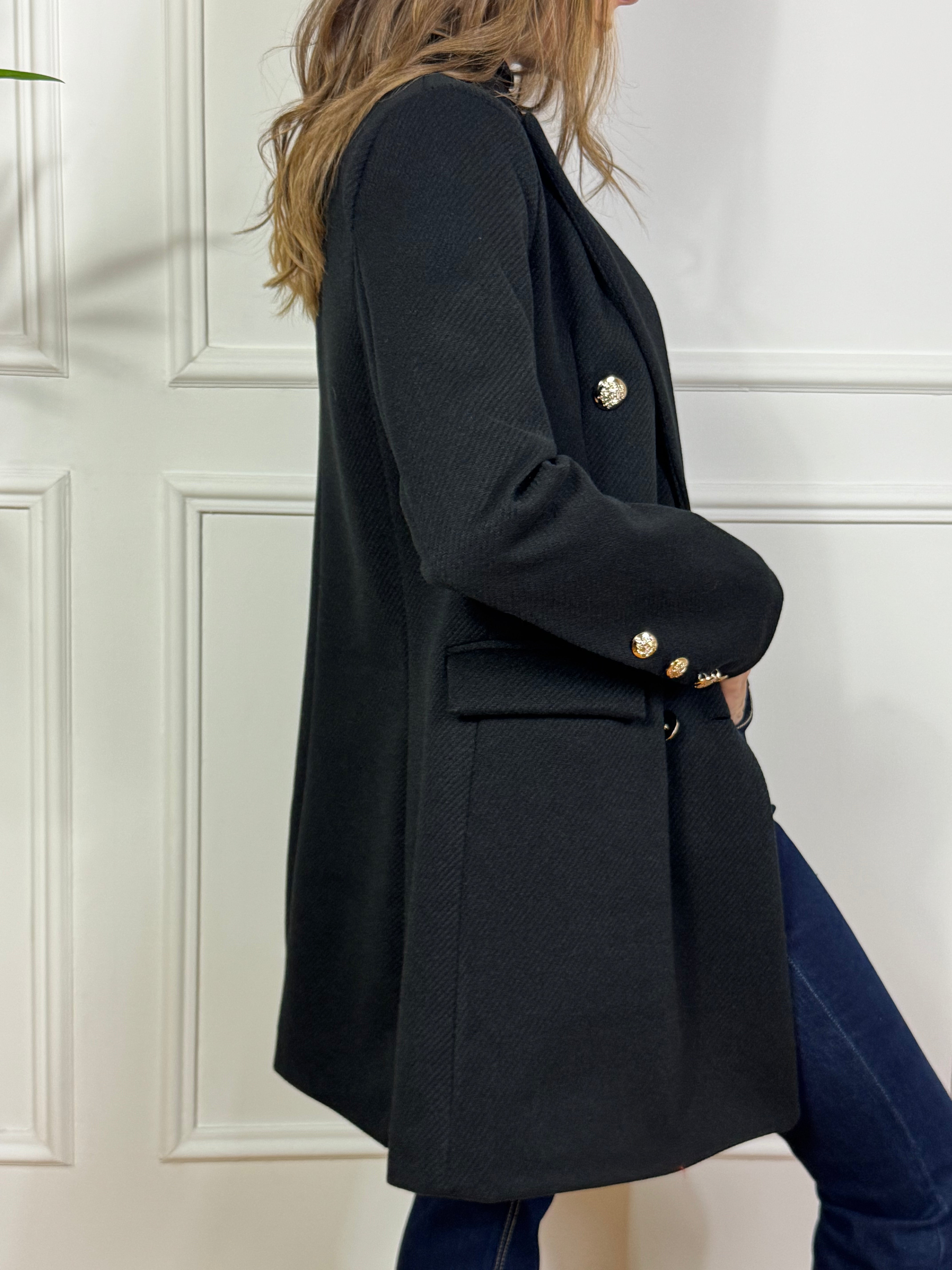 Cappotto doppiopetto Victoria ILMH con bottoni oro