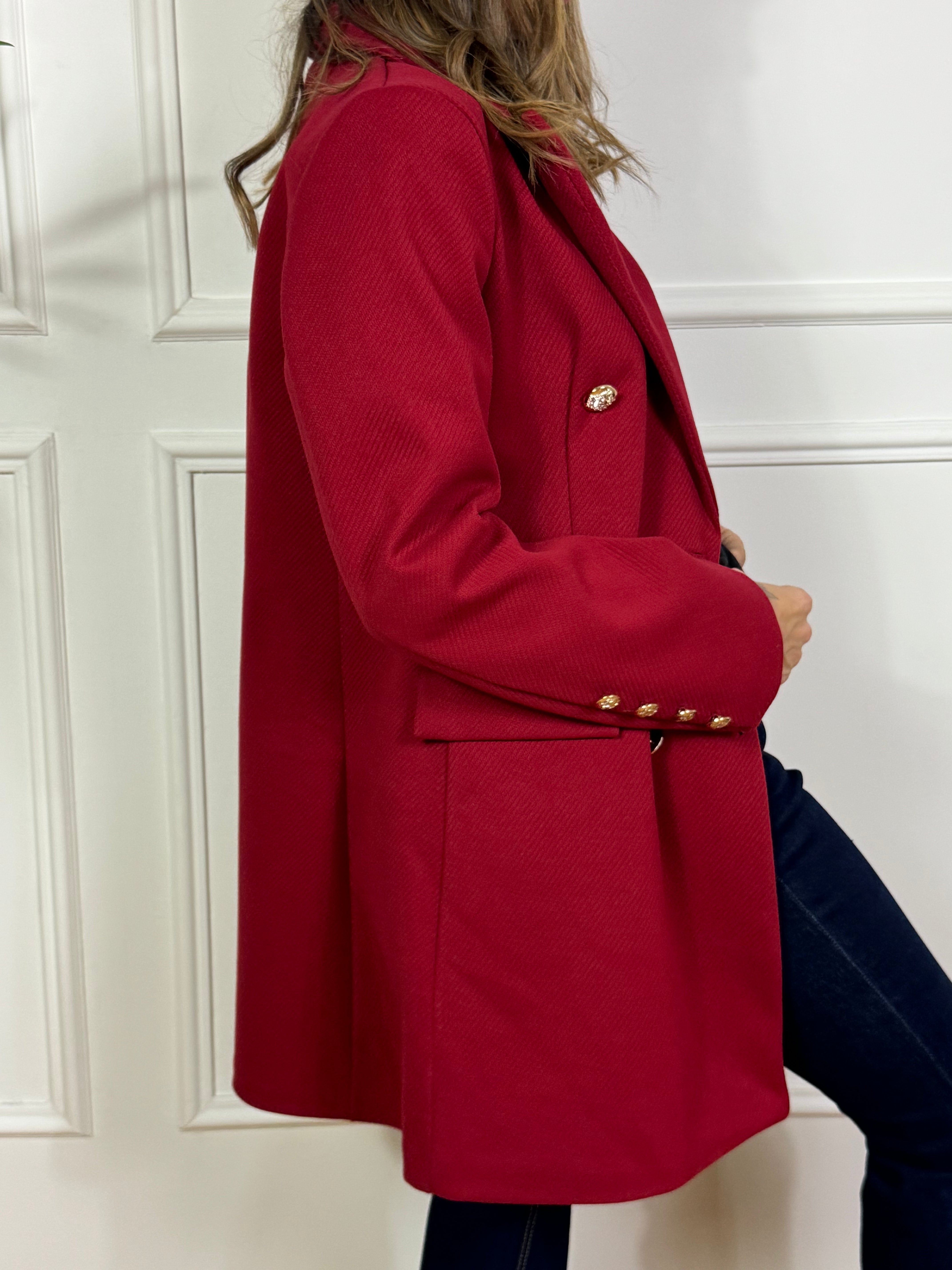 Cappotto doppiopetto Victoria ILMH con bottoni oro