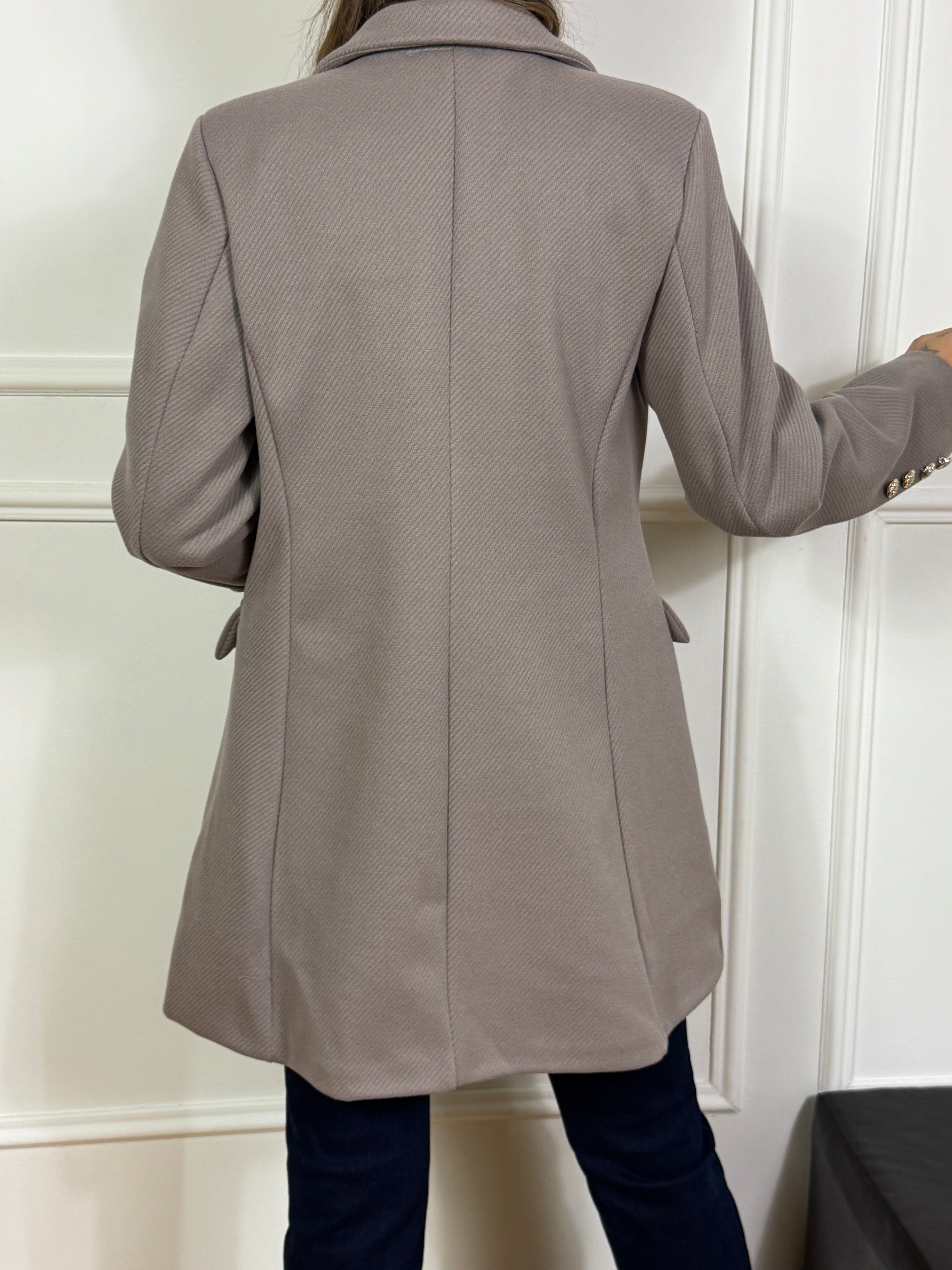 Cappotto doppiopetto Victoria ILMH con bottoni oro