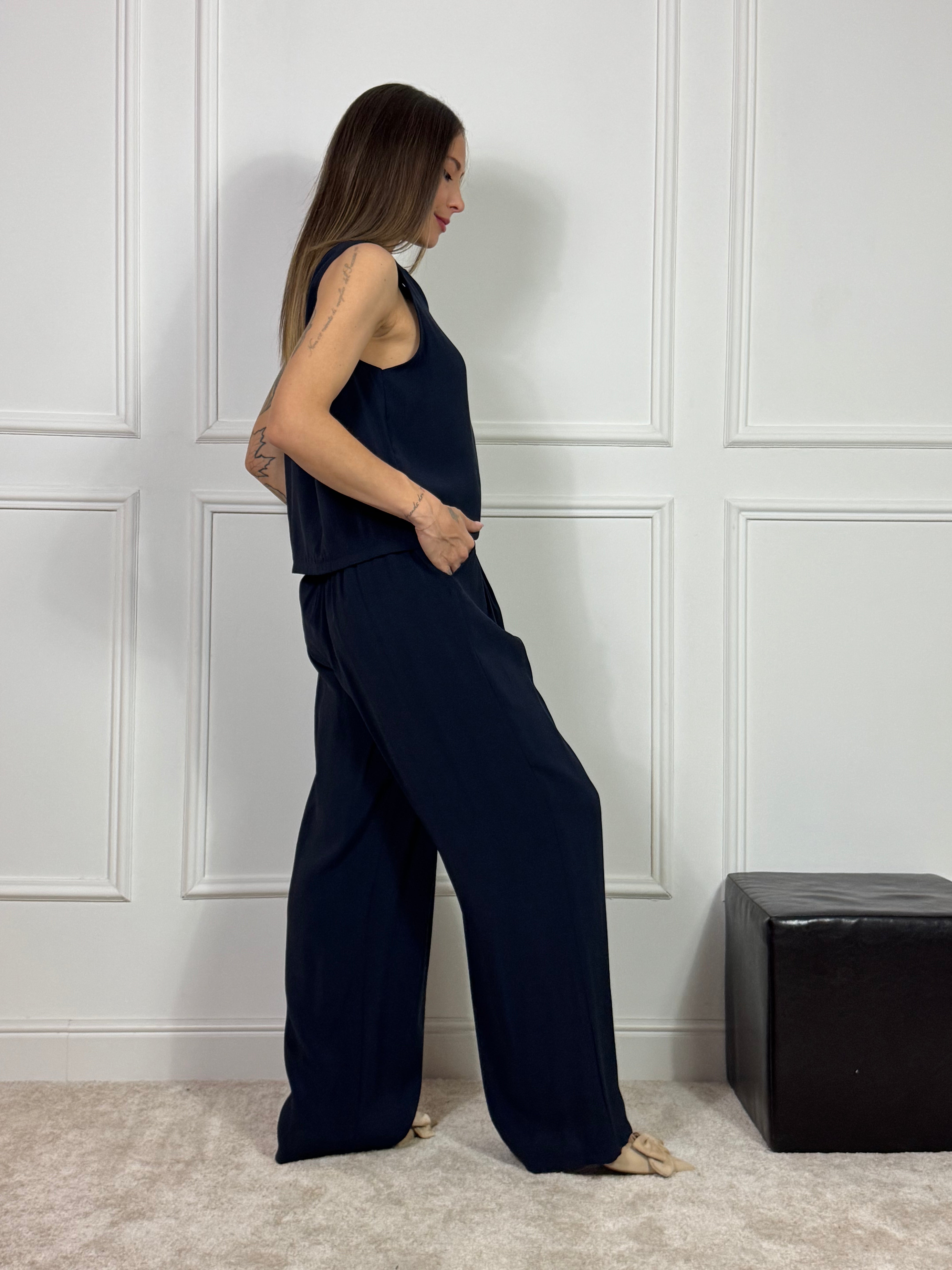 Pantalone palazzo misto viscosa Victoria ILMH