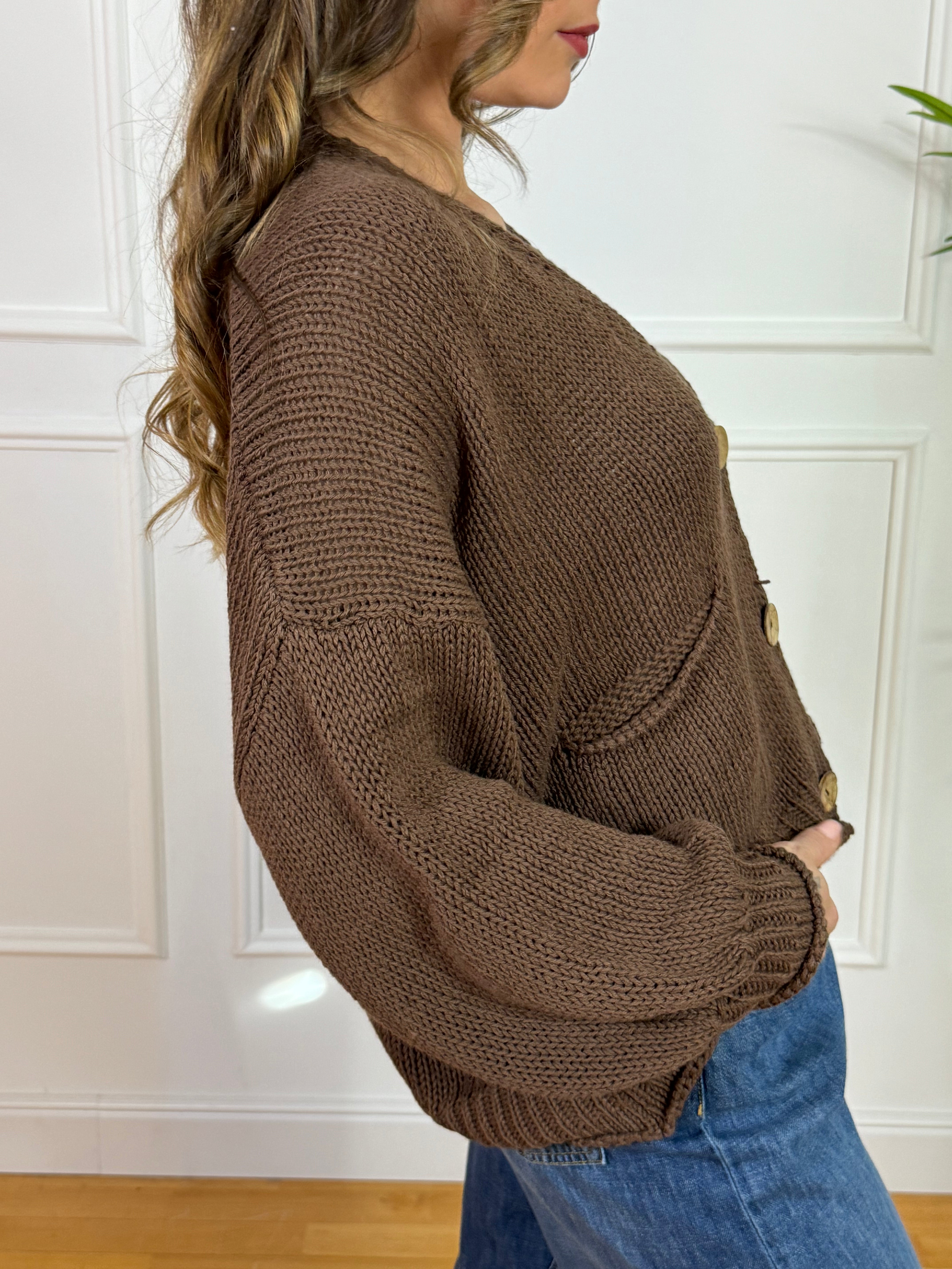 Cardigan Have One con bottoni e taschine frontali