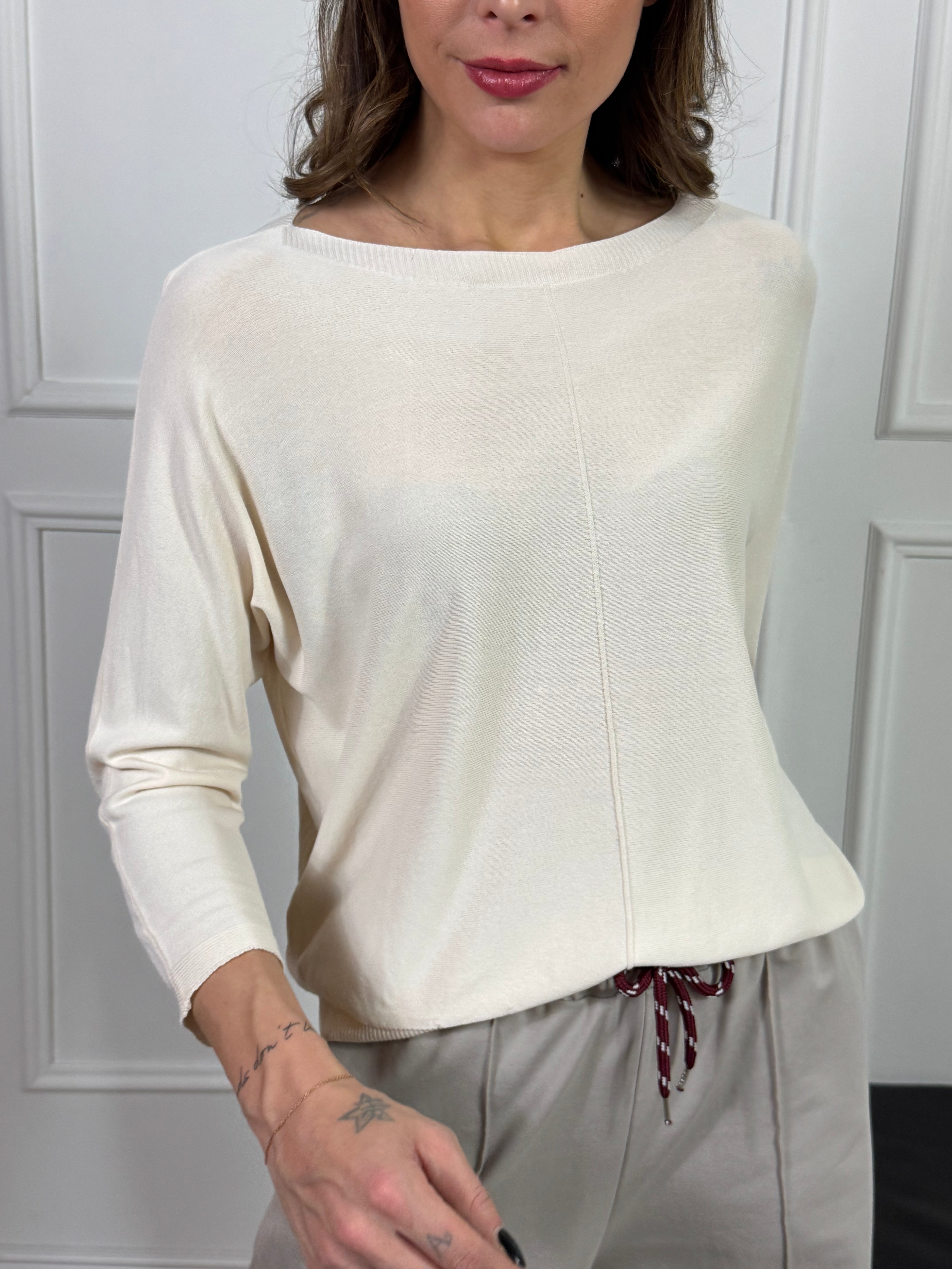 MAGLIA in maglina sottile Victoria ILMH CUCITURA VERTICALE A VISTA