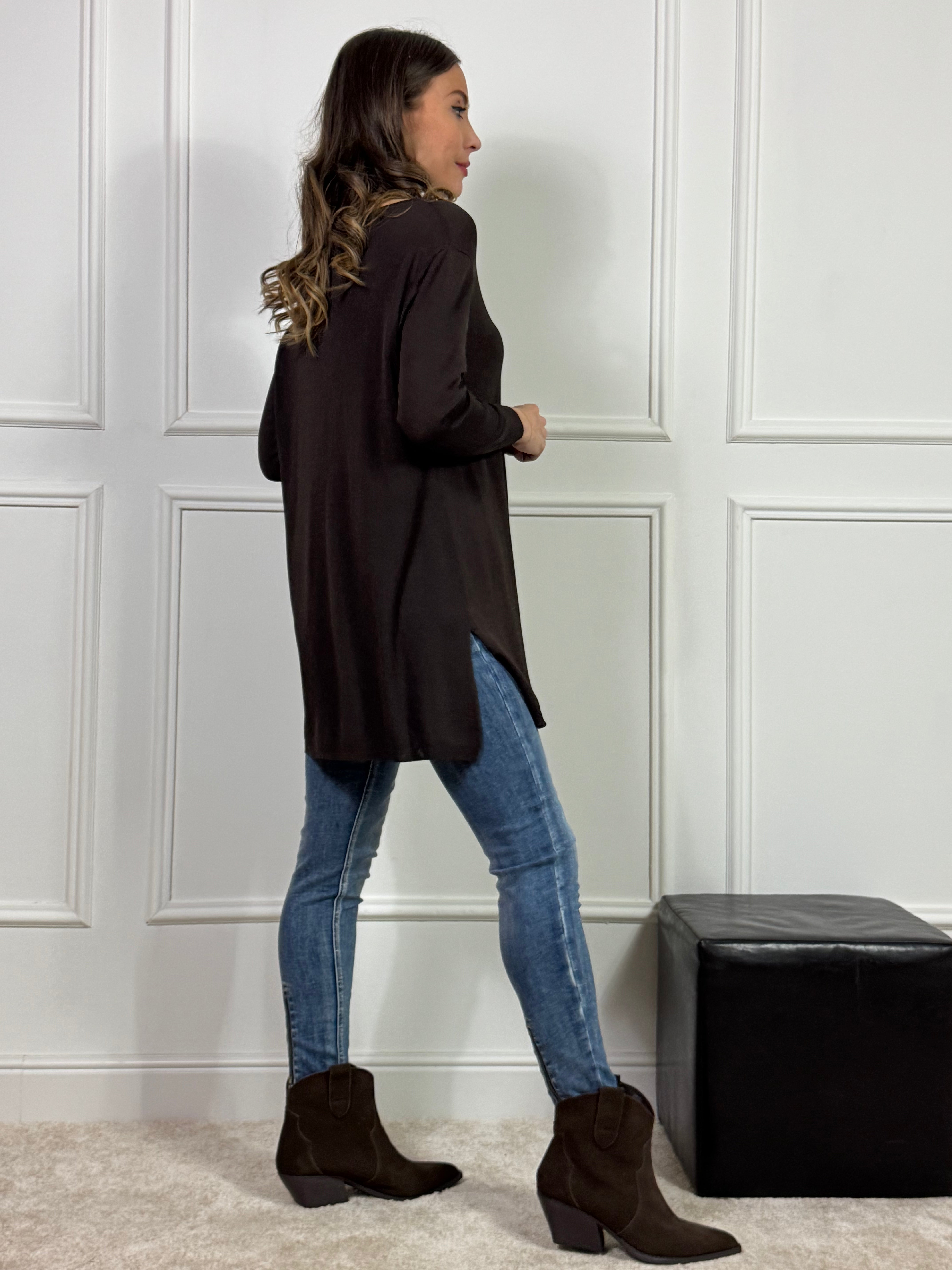 Maxi maglia in maglina sottile Victoria ILMH LISCIA