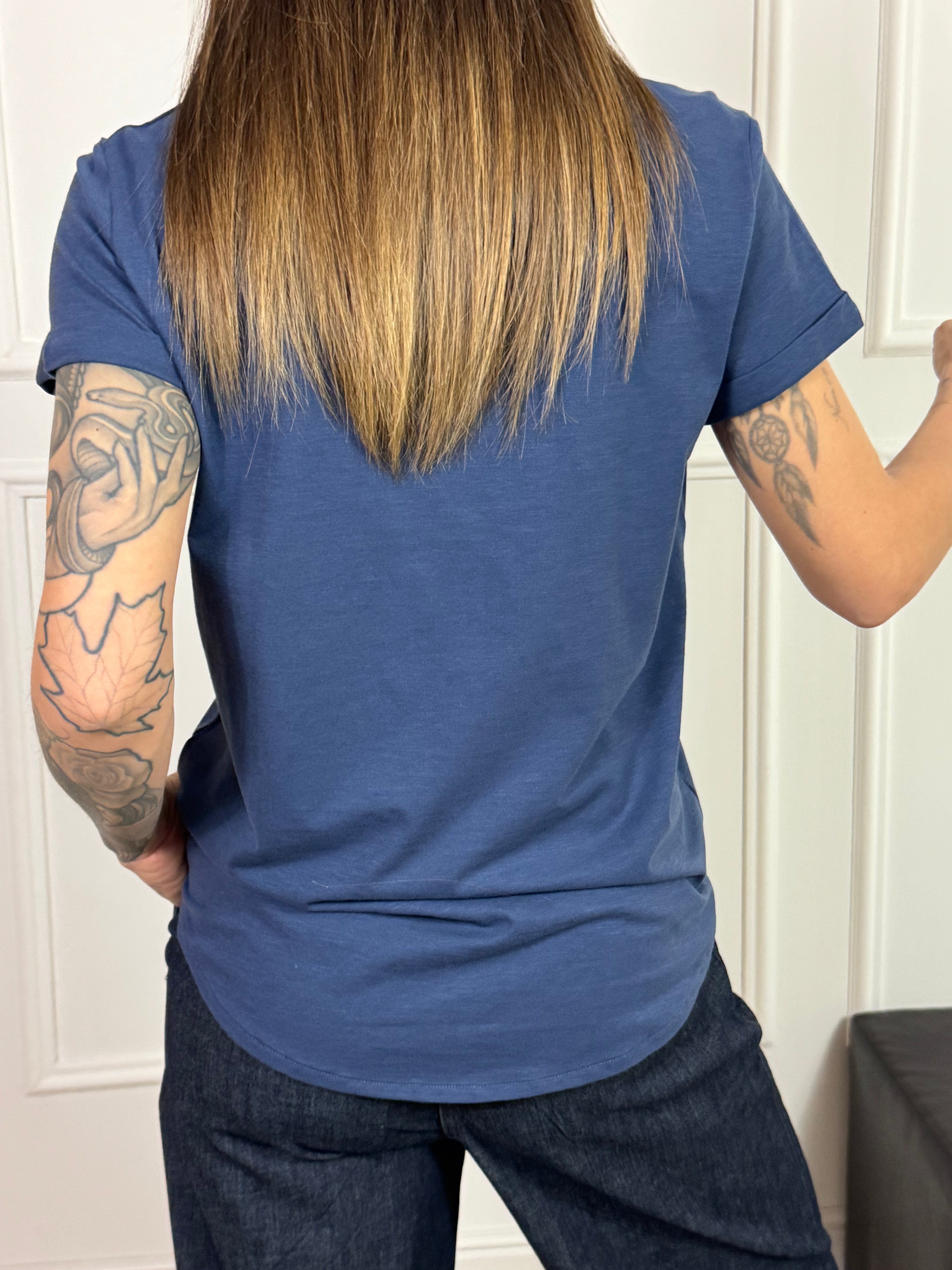 T-SHIRT SCOLLO V Ragno ART. DN36T8