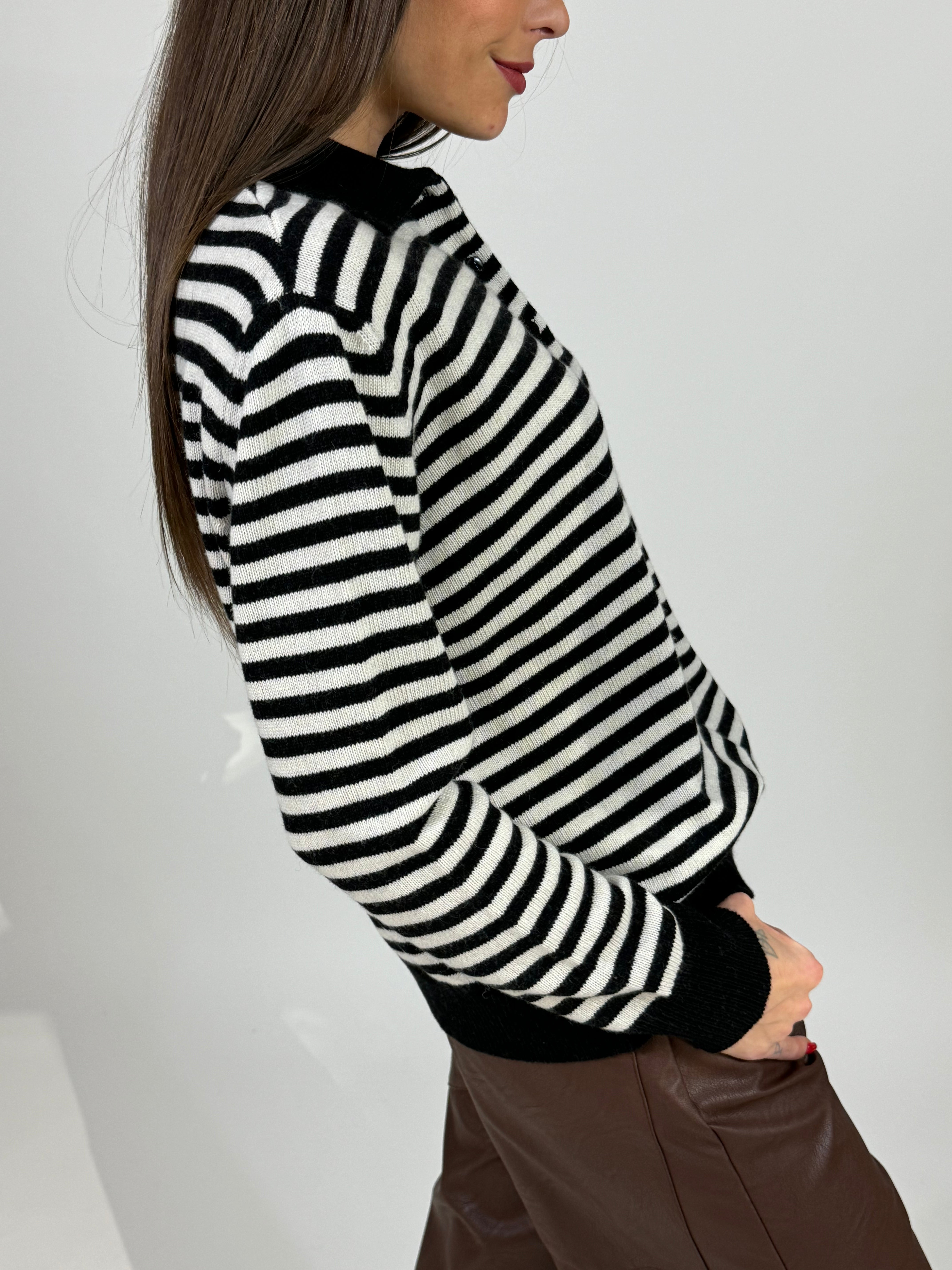 Maglia polo manica lunga Tensione In a righe