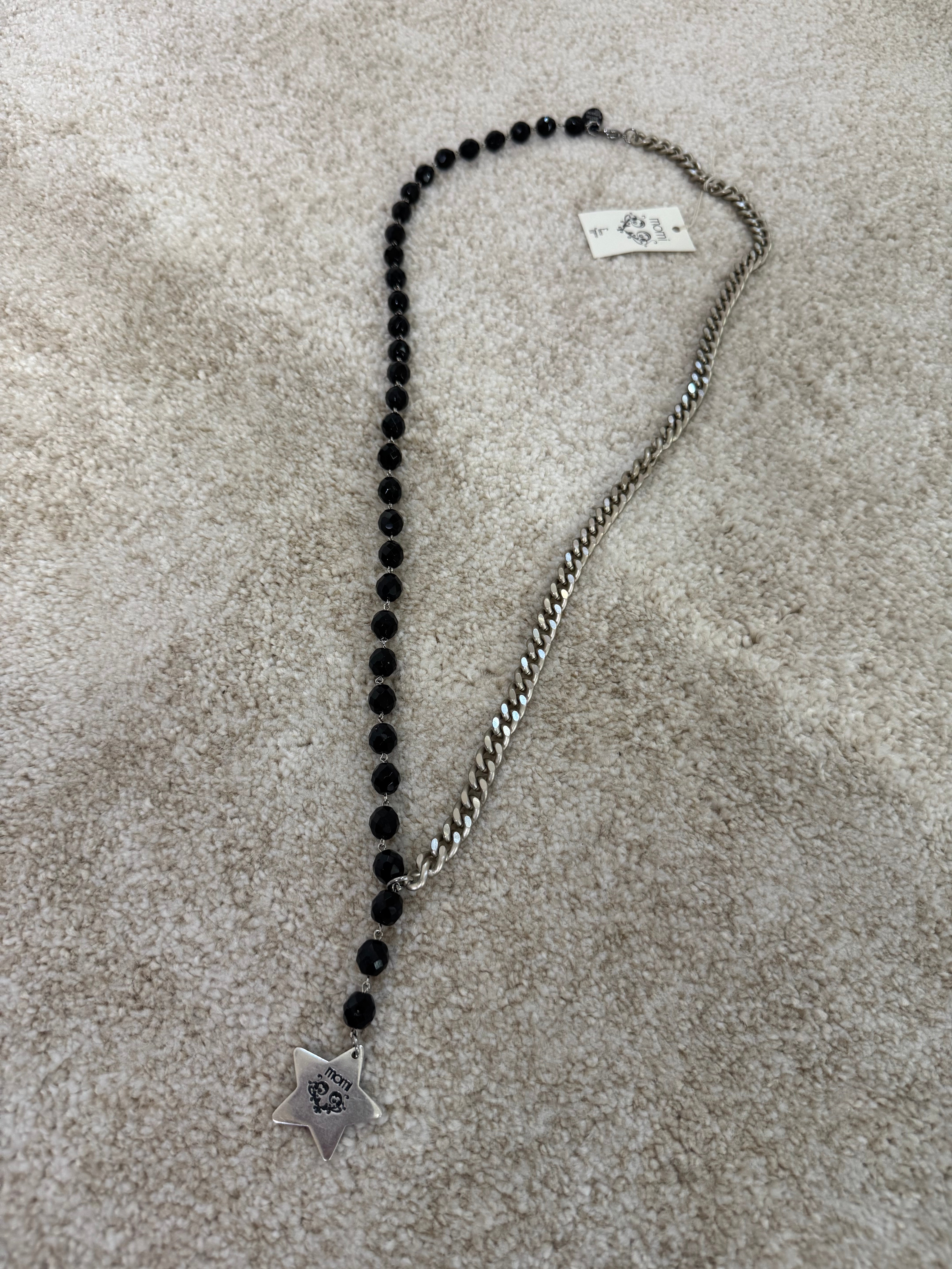 Collana Momi FRANCESCA LUNGA - catena ARGENTO - ciondolo STELLA