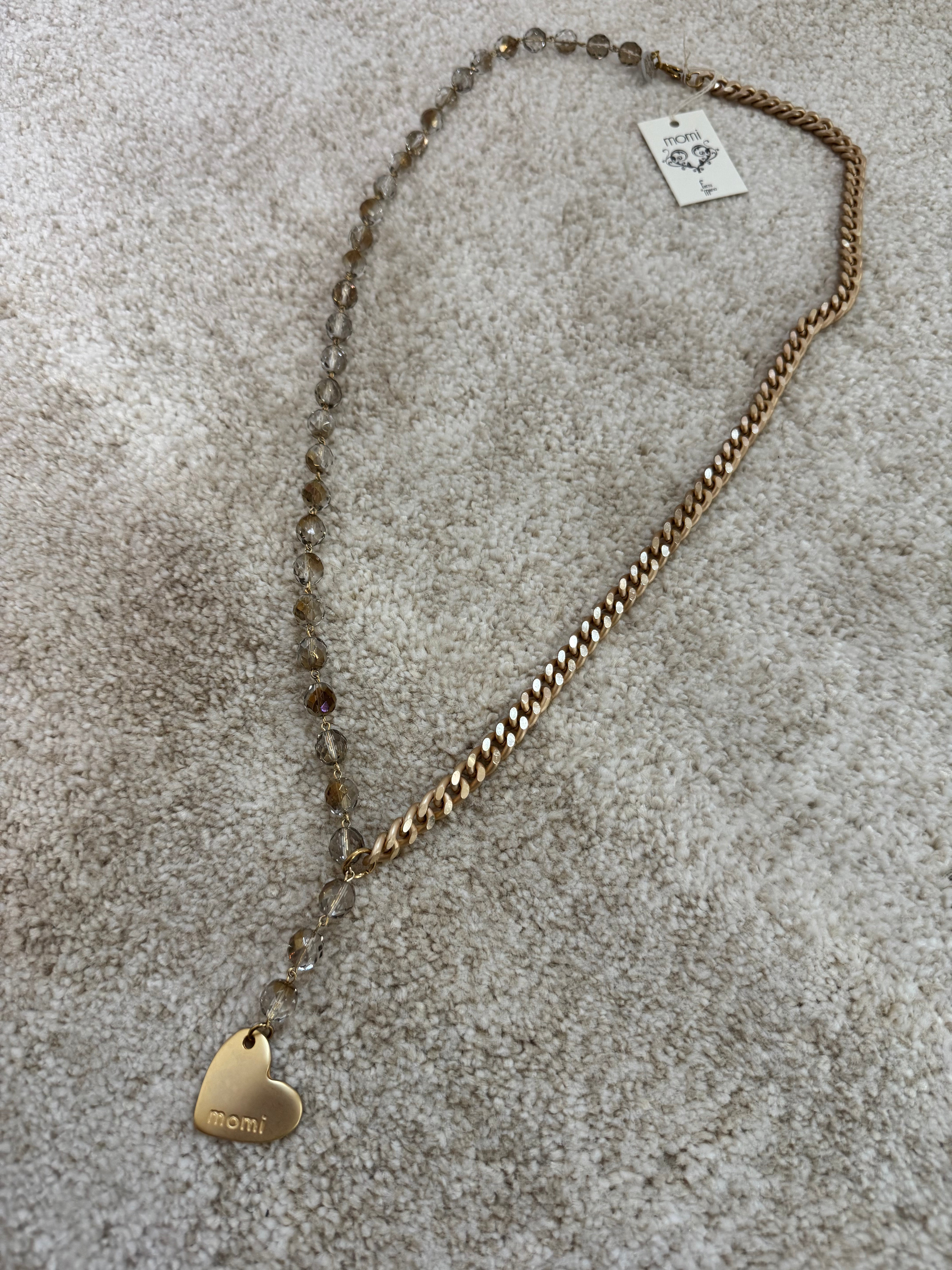 Collana Momi FRANCESCA LUNGA - catena ORO - ciondolo CUORE