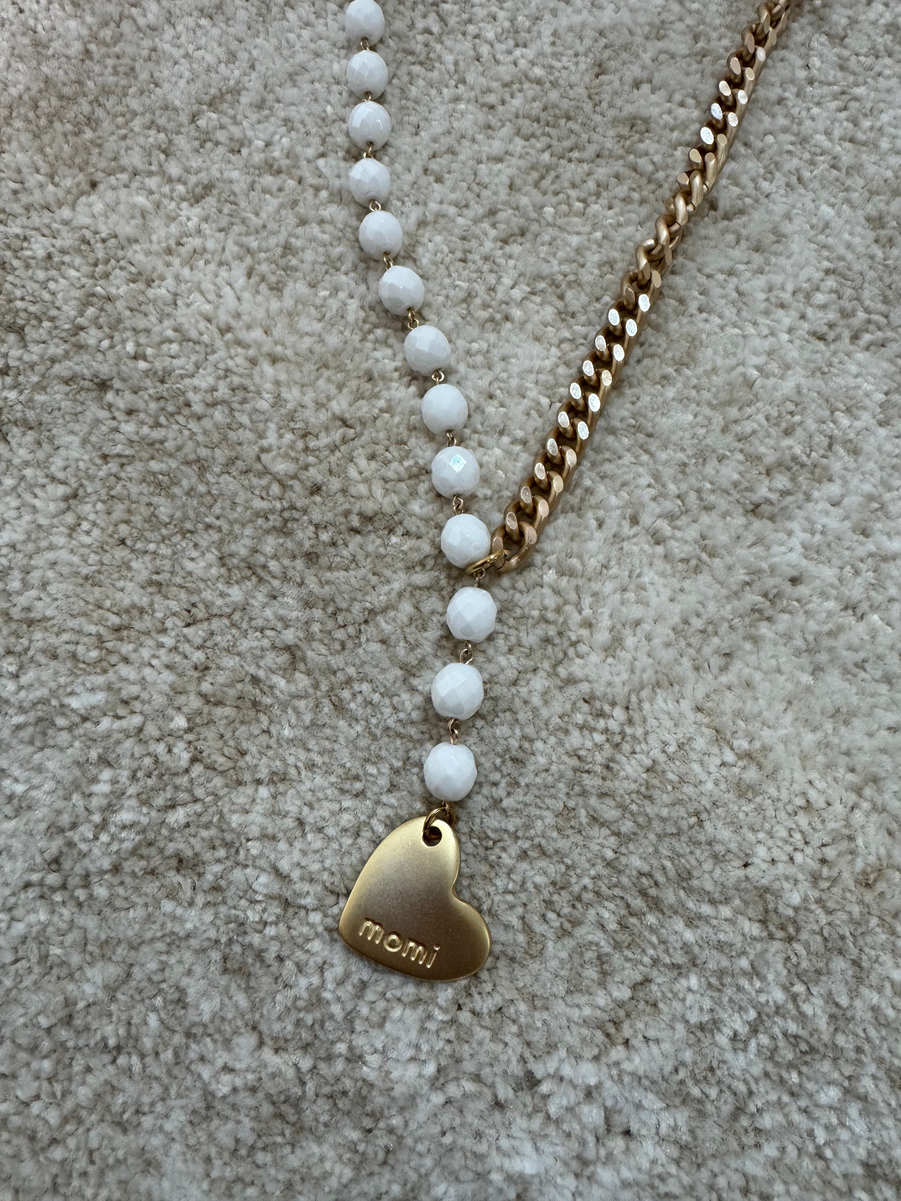Collana Momi FRANCESCA LUNGA - catena ORO - ciondolo CUORE