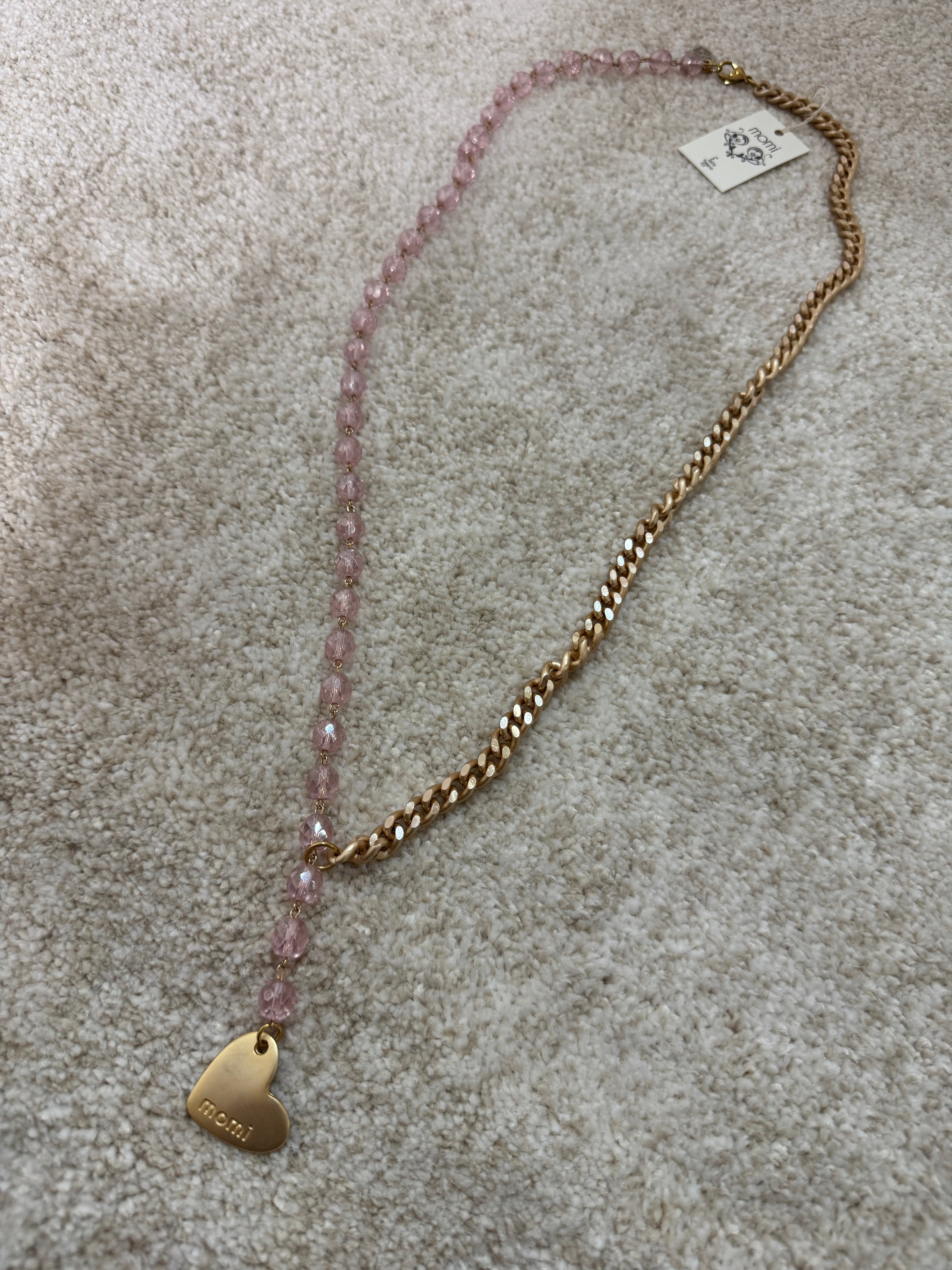 Collana Momi FRANCESCA LUNGA - catena ORO - ciondolo CUORE