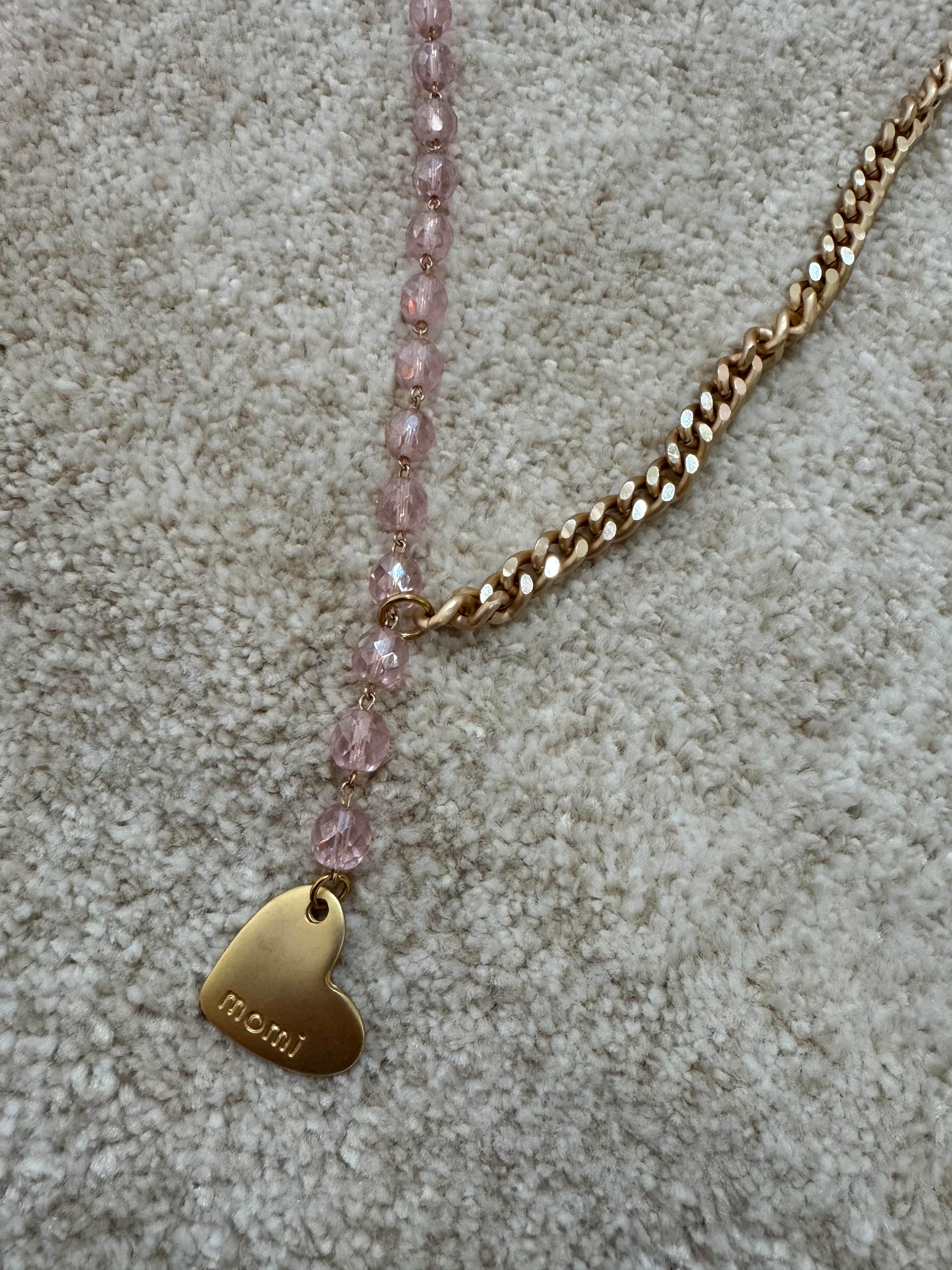 Collana Momi FRANCESCA LUNGA - catena ORO - ciondolo CUORE