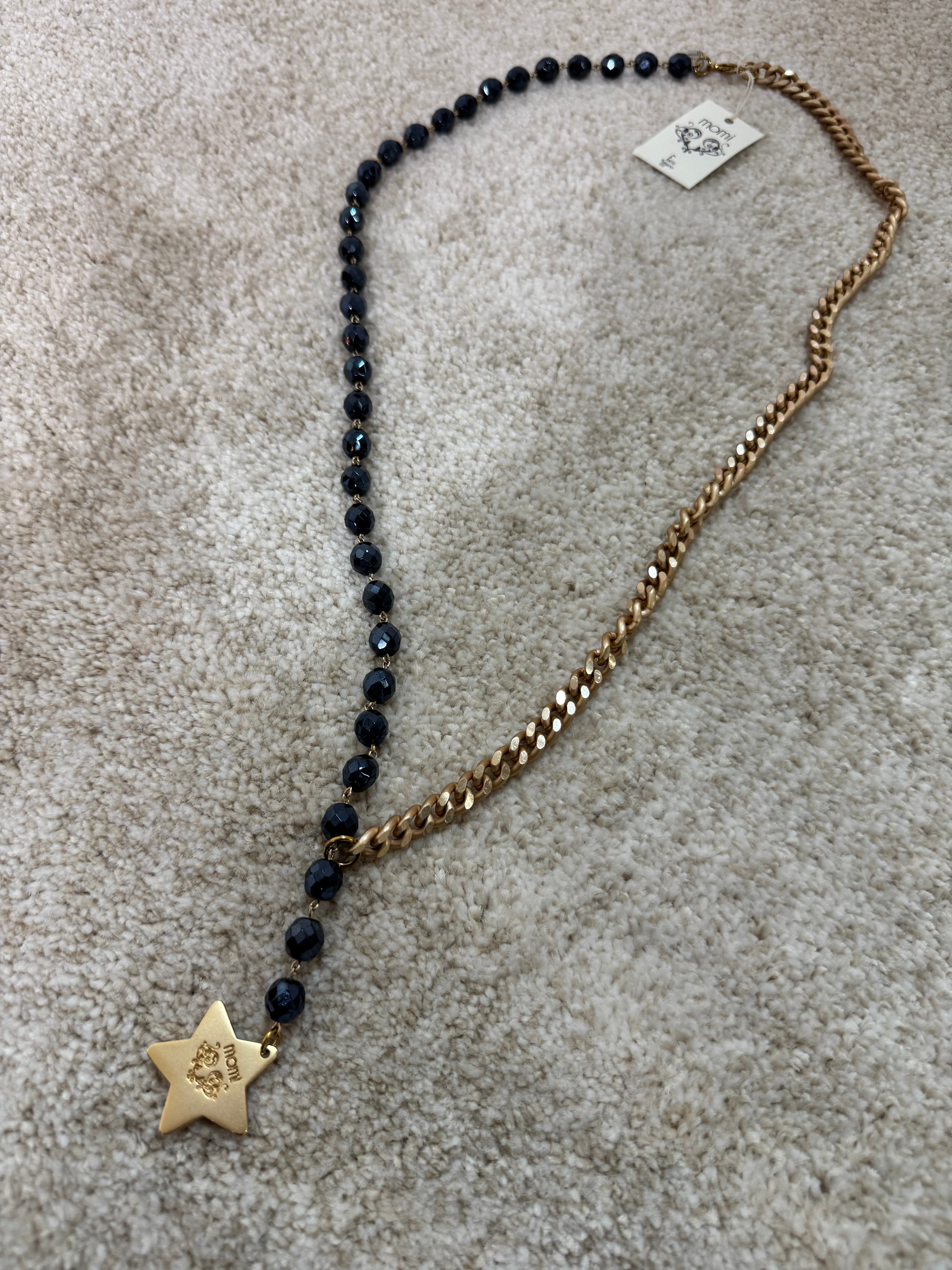 Collana Momi FRANCESCA LUNGA - catena ORO - ciondolo STELLA