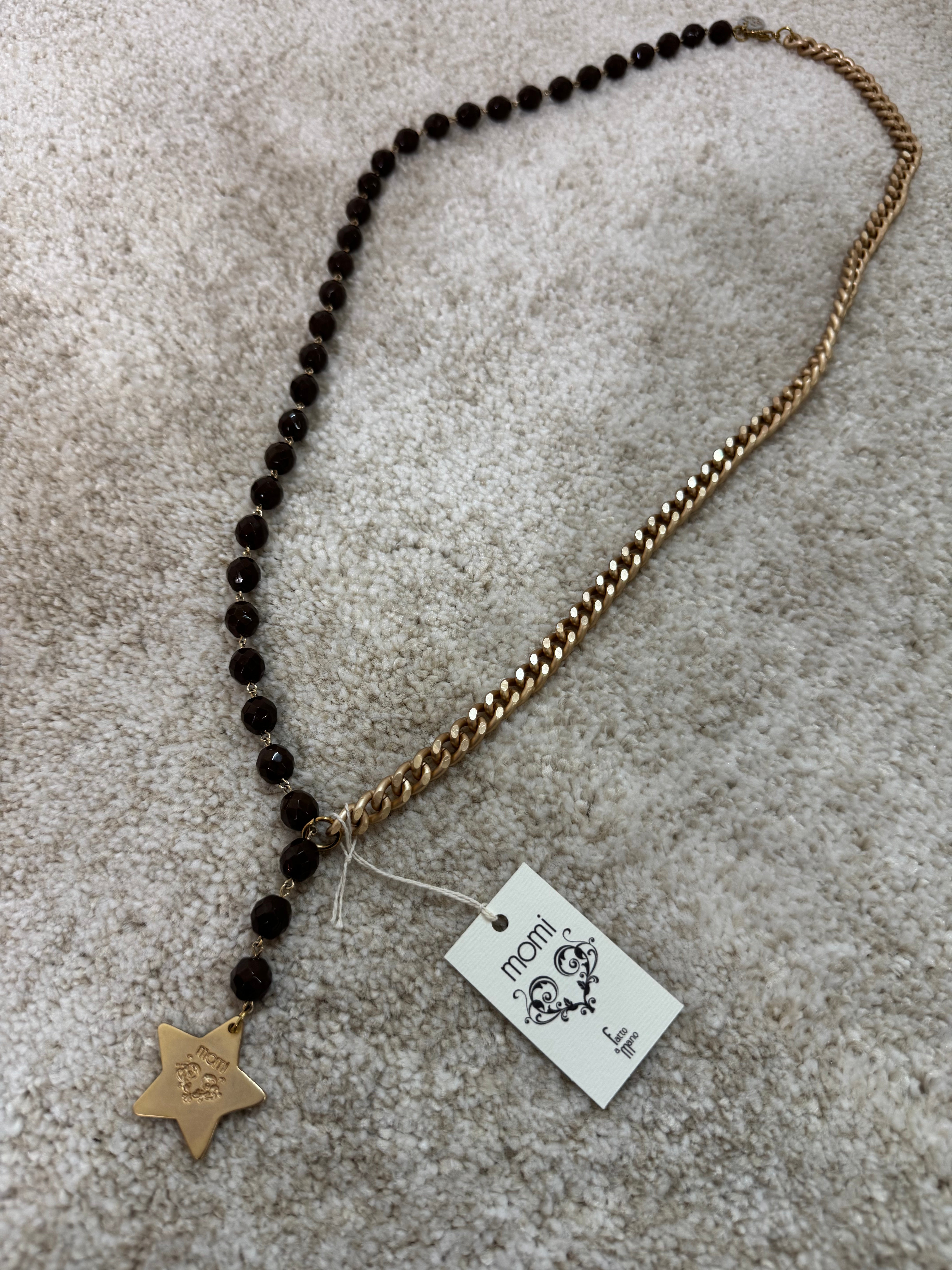 Collana Momi FRANCESCA LUNGA - catena ORO - ciondolo STELLA