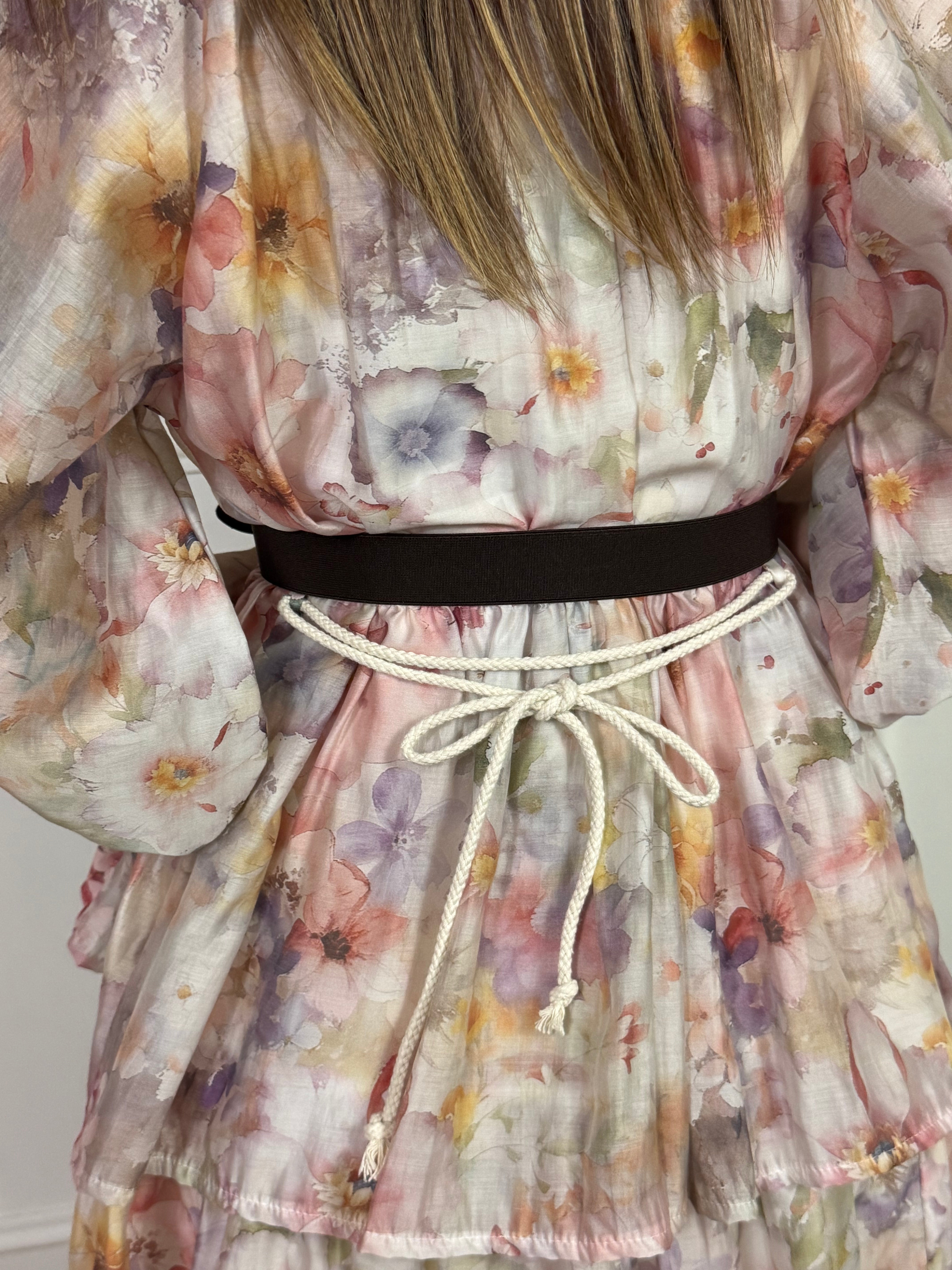 Cintura in vera pelle con elastico dietro Susy Mix FIBBIA CERCHIO