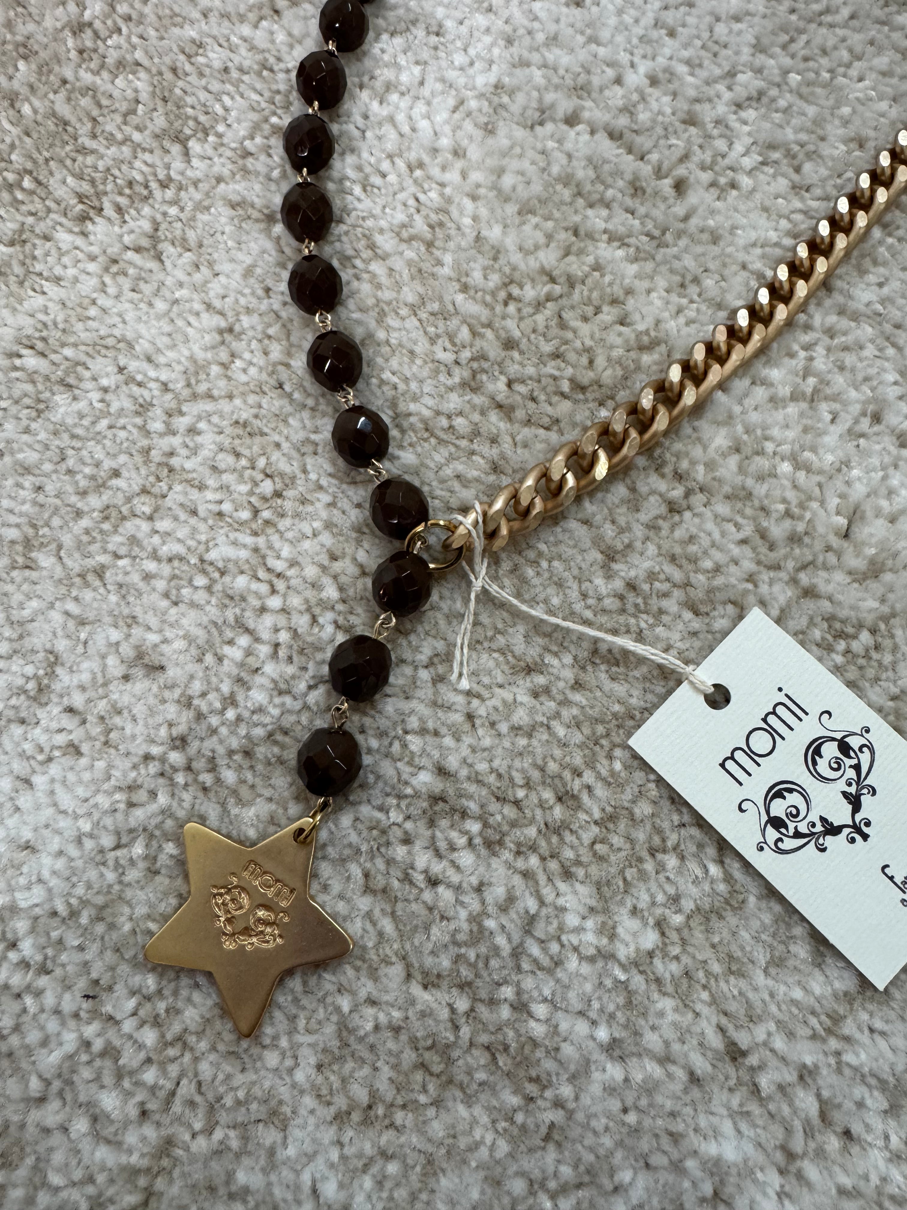 Collana Momi FRANCESCA LUNGA - catena ORO - ciondolo STELLA