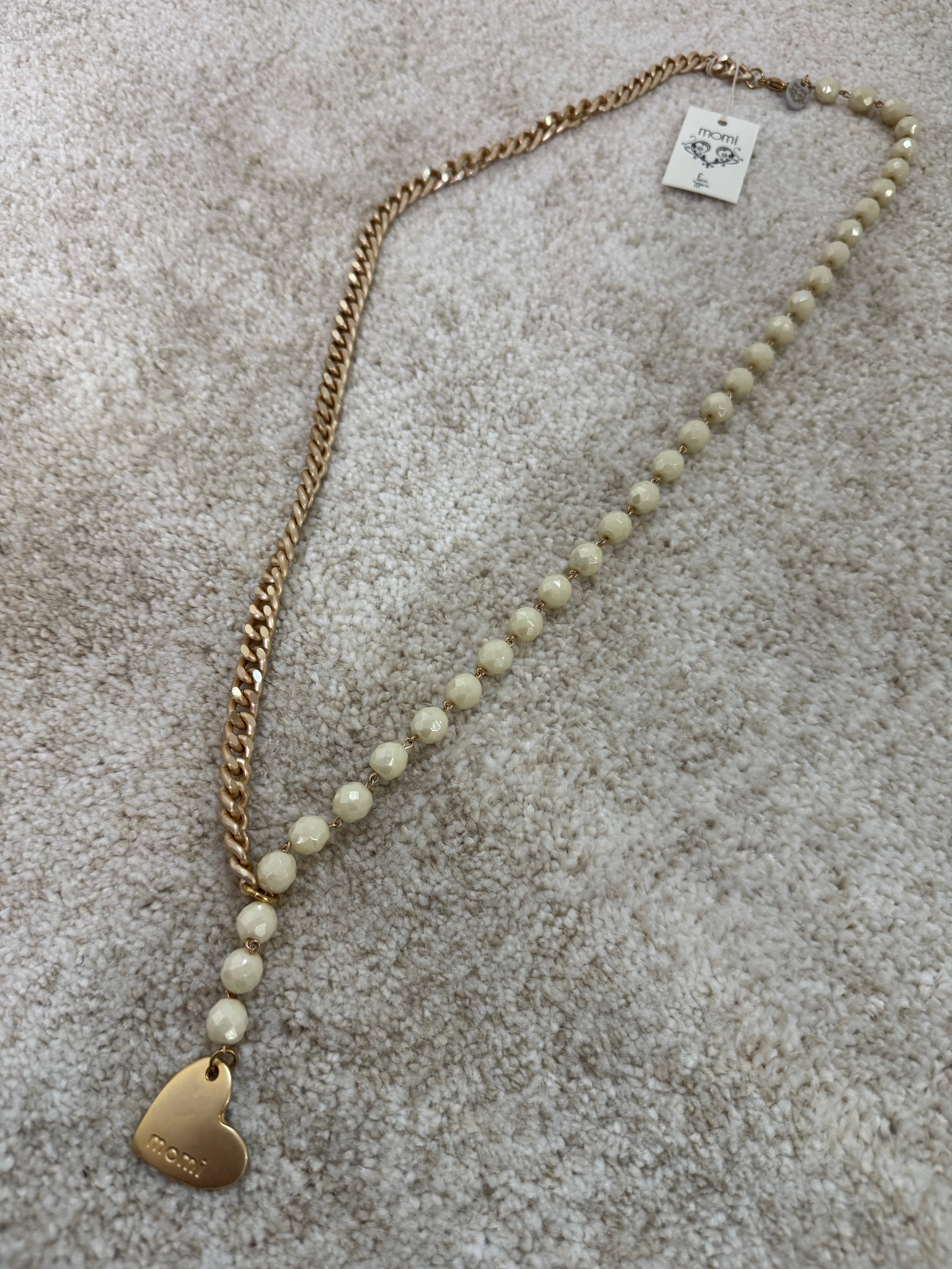 Collana Momi FRANCESCA LUNGA - catena ORO - ciondolo CUORE