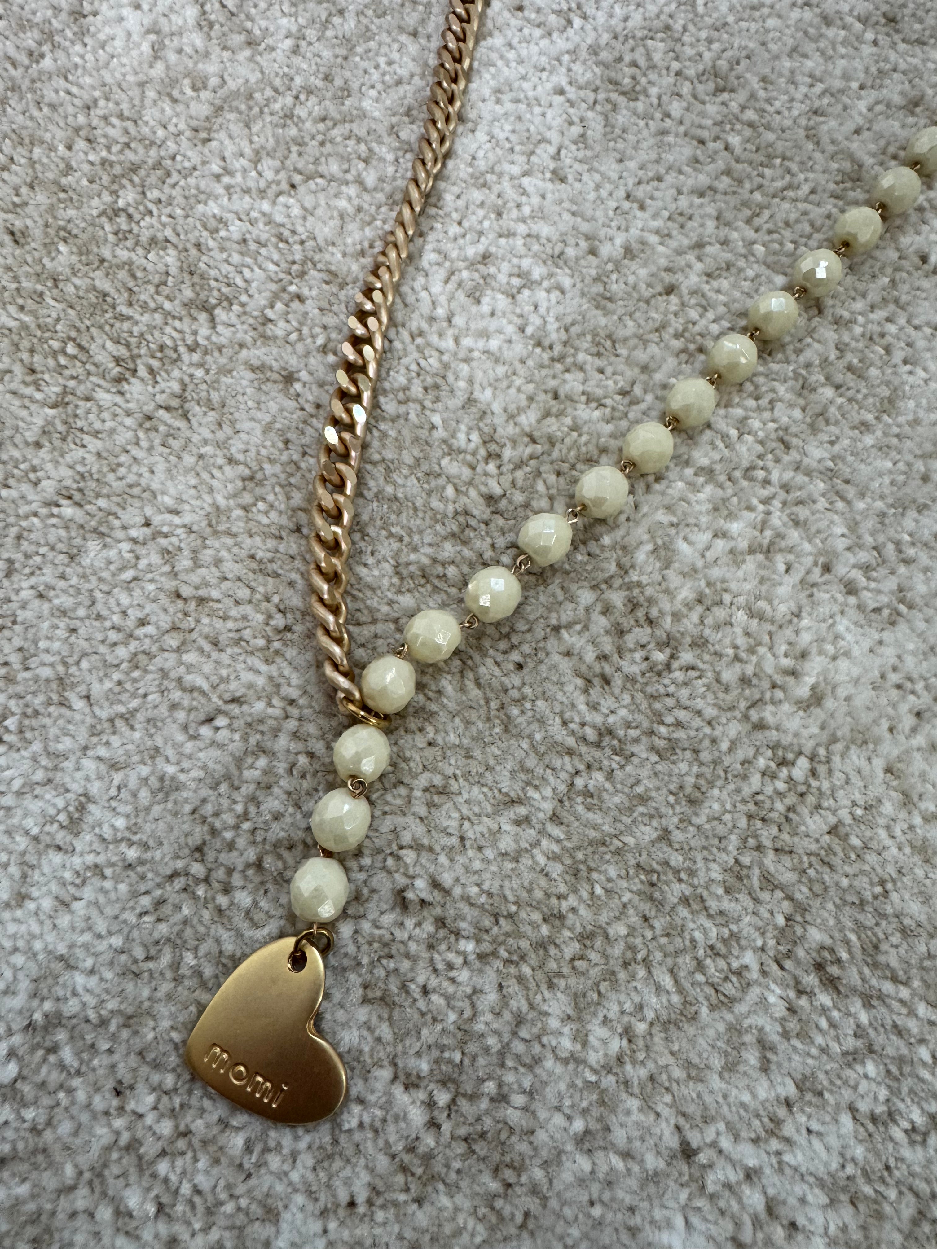 Collana Momi FRANCESCA LUNGA - catena ORO - ciondolo CUORE