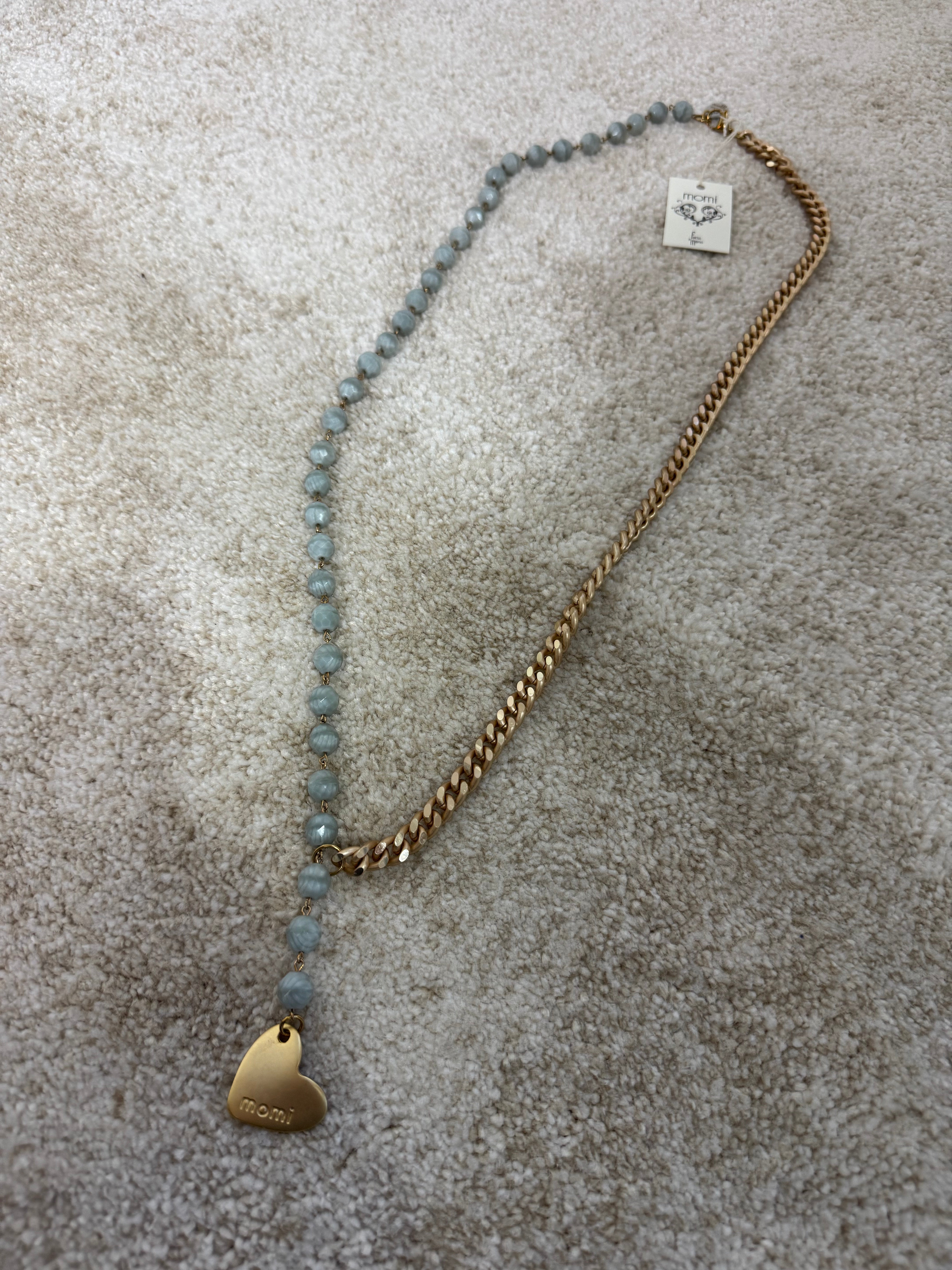 Collana Momi FRANCESCA LUNGA - catena ORO - ciondolo CUORE