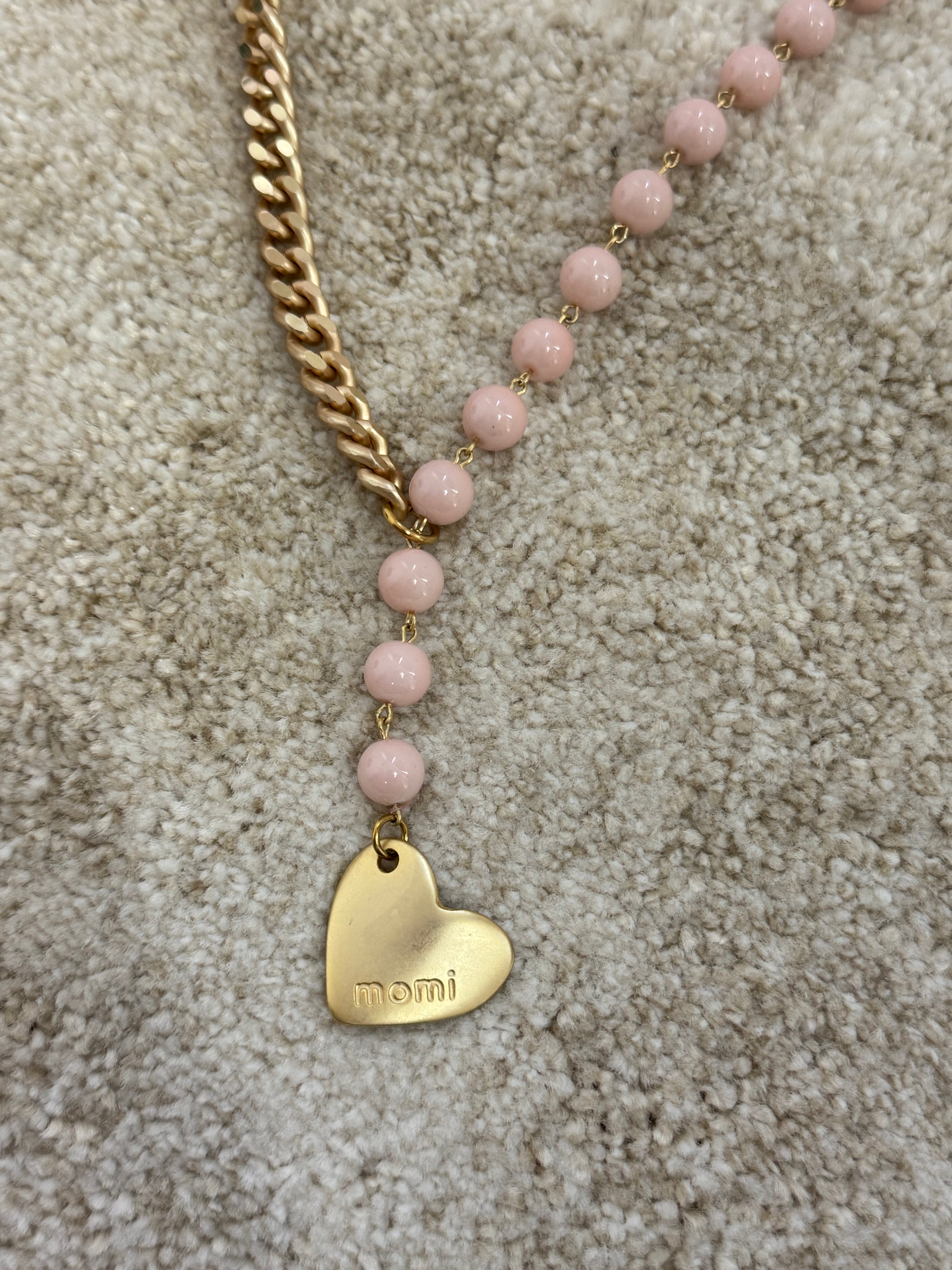Collana Momi FRANCESCA LUNGA - catena ORO - ciondolo CUORE