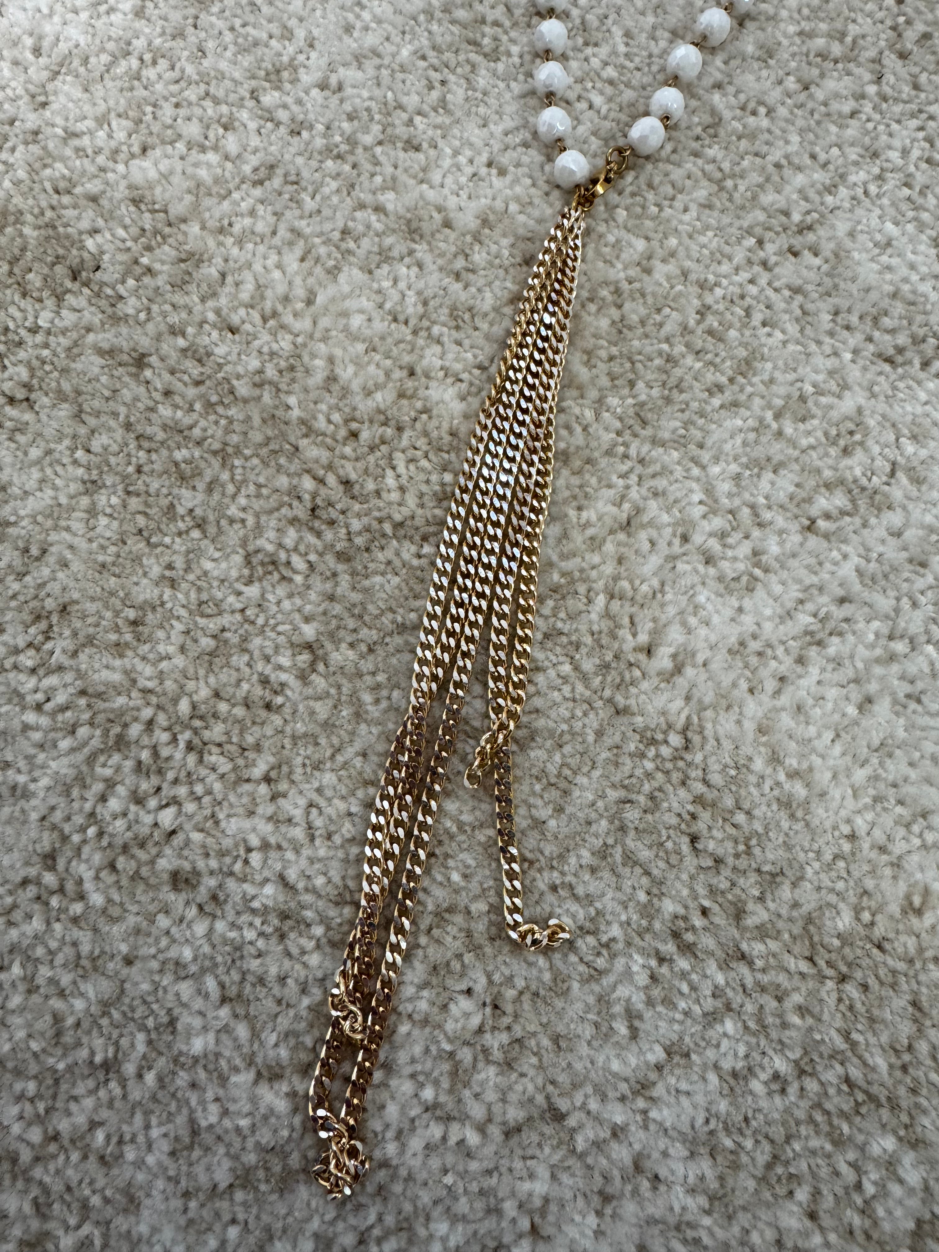 Collana cravattina Momi LILLY CON CRISTALLI O PERLE - catena ORO