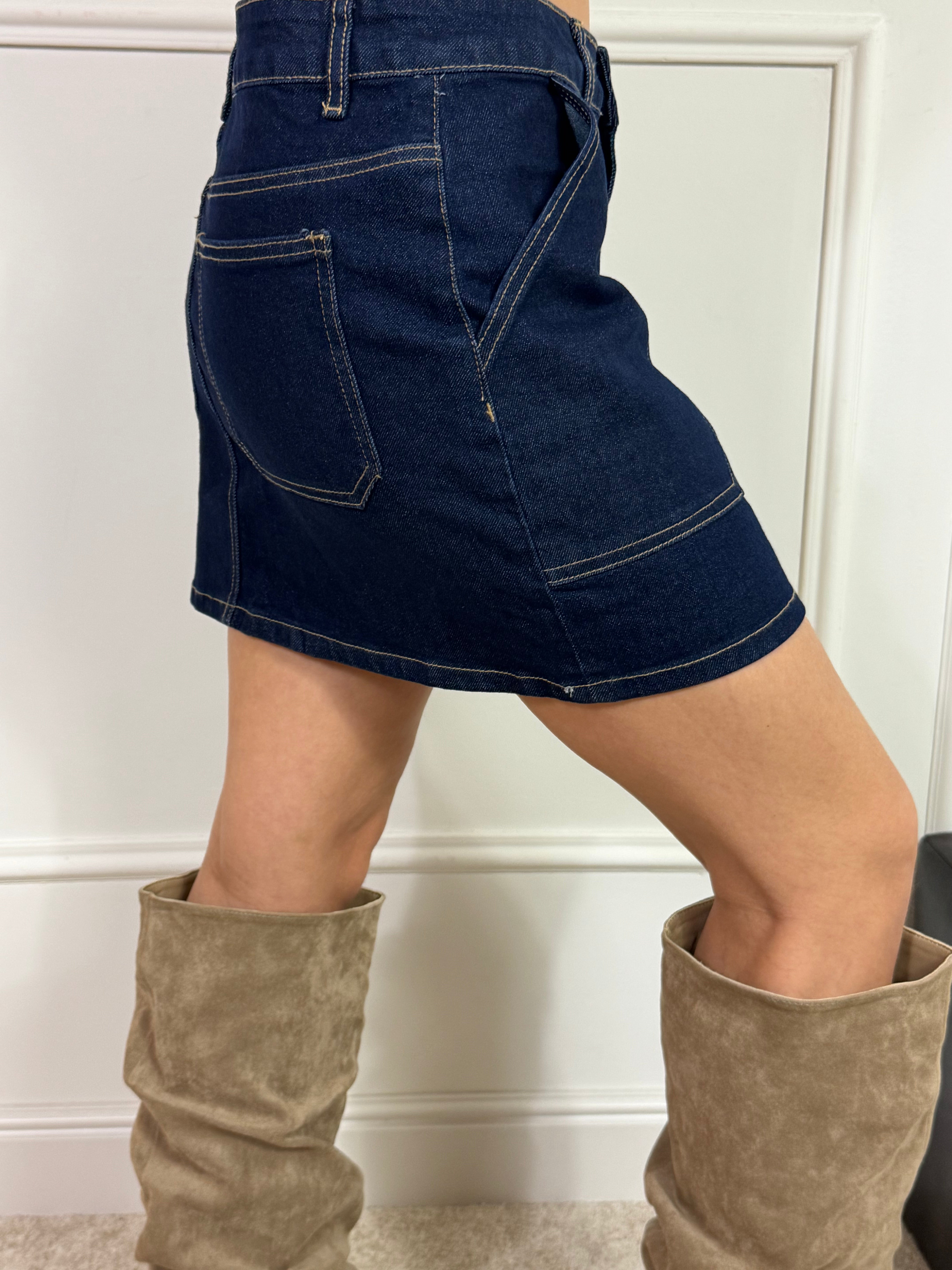 Gonna corta in jeans WORK Susy Mix BLUE DENIM