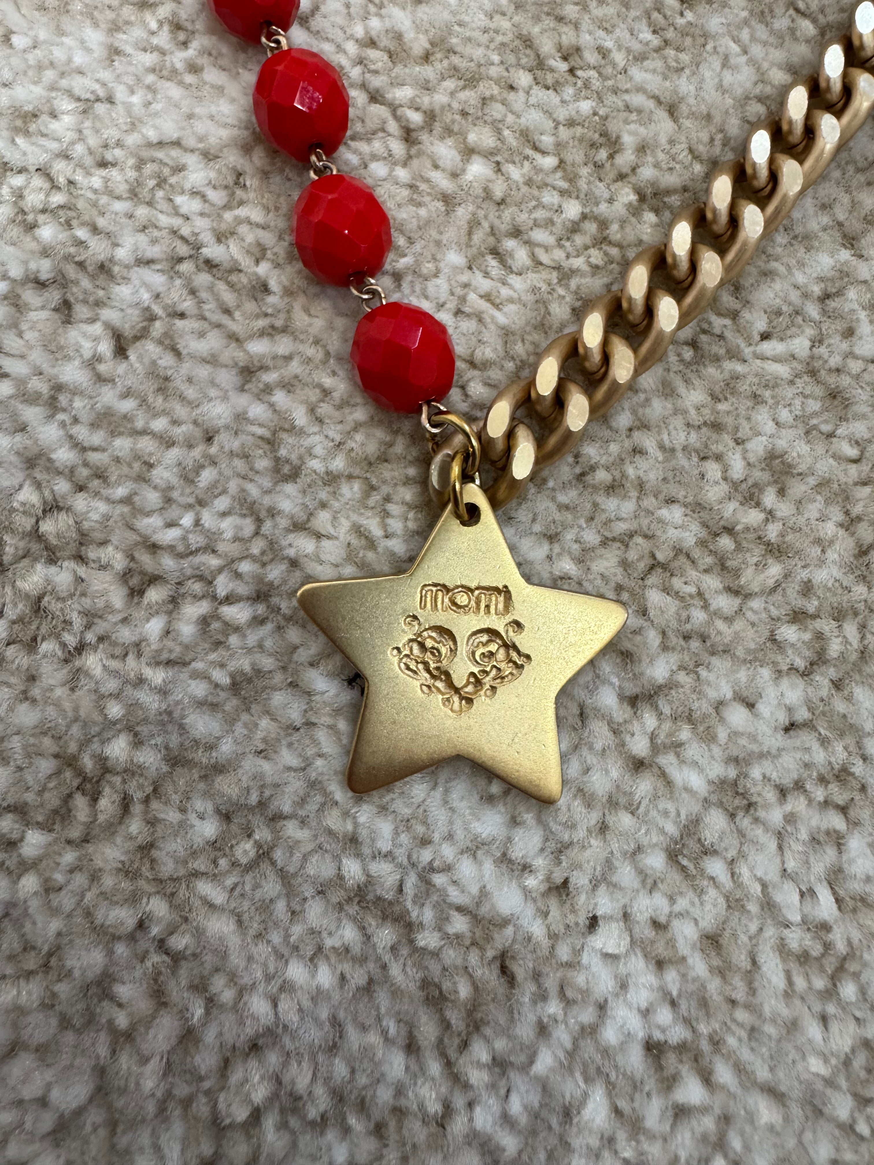 COLLANA CORTA / BRACCIALE DOPPIO GIRO Momi FRANCESCA- catena ORO - ciondolo STELLA