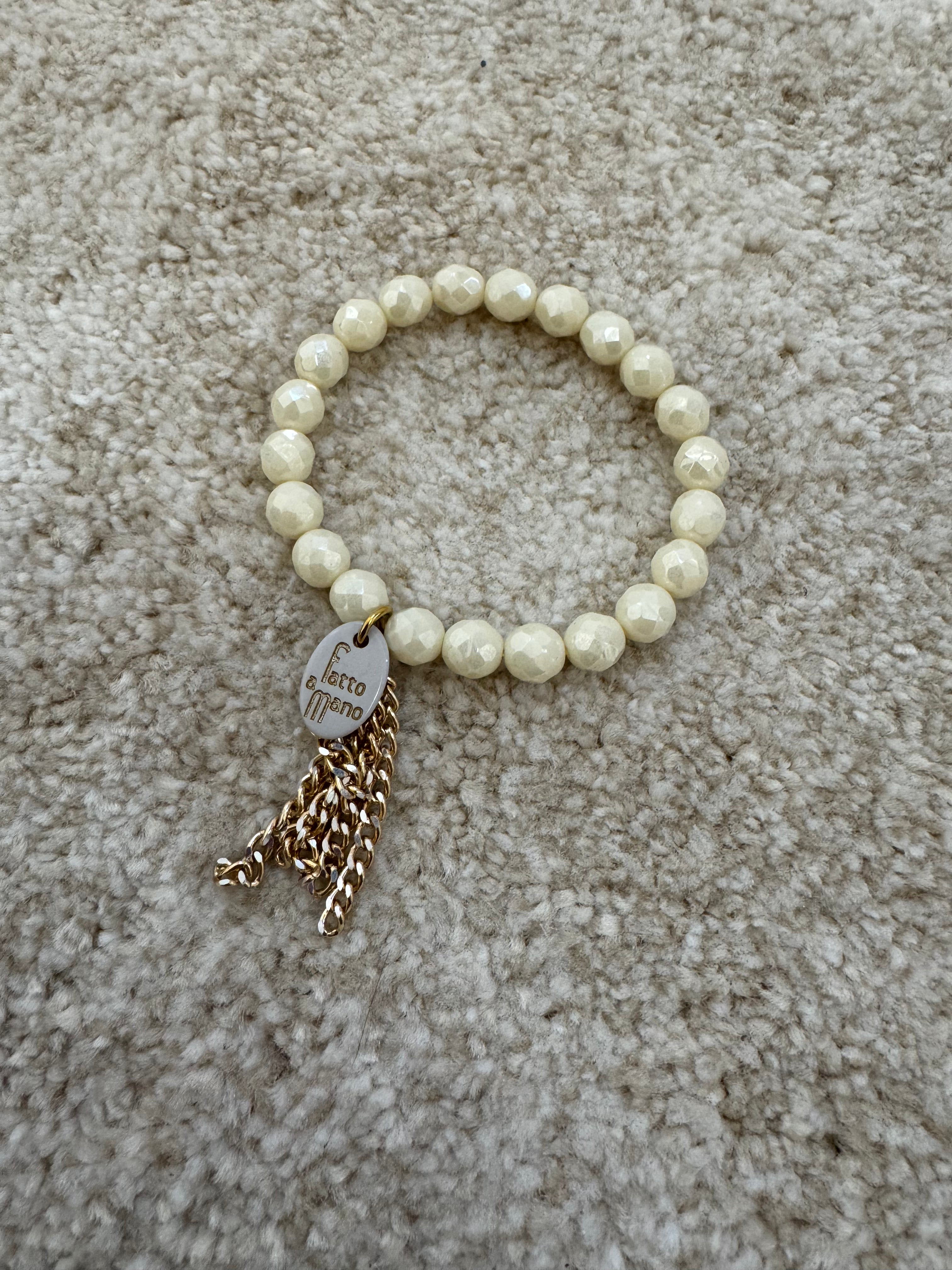 Bracciale con elastico Momi cristalli e ciondoli