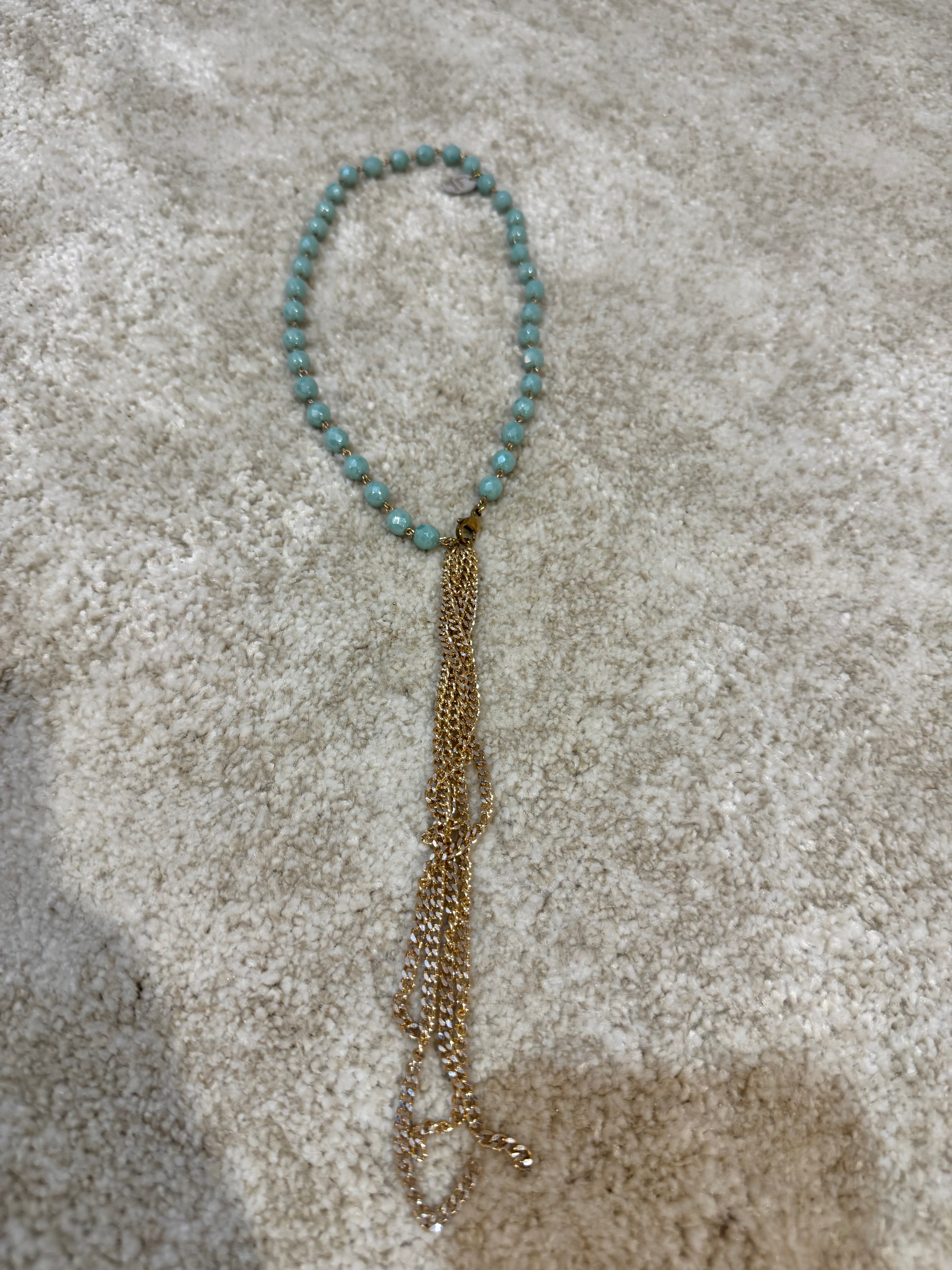 Collana cravattina Momi LILLY CON CRISTALLI O PERLE - catena ORO