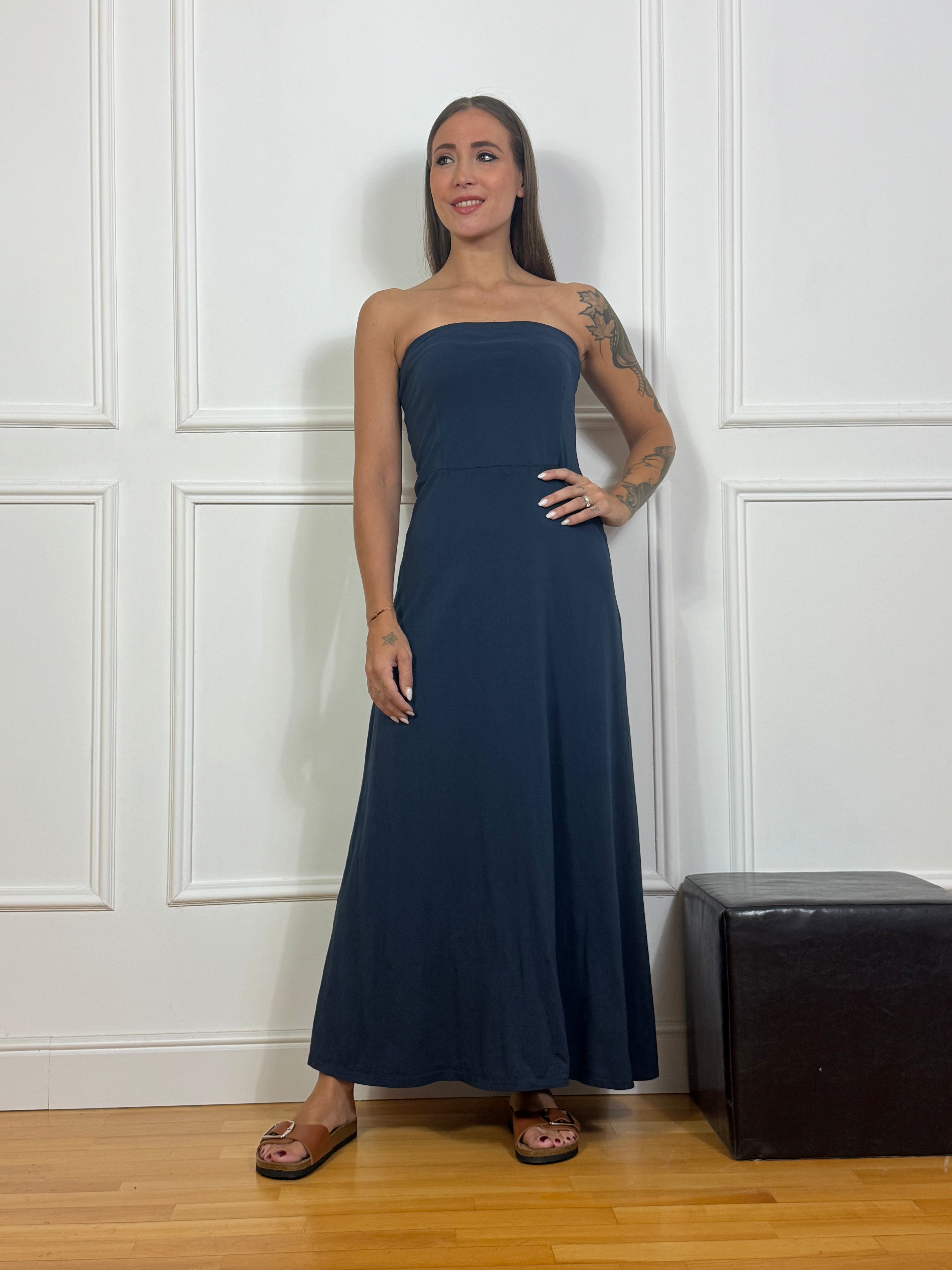 Abito lungo a fascia Susy Mix in cotone