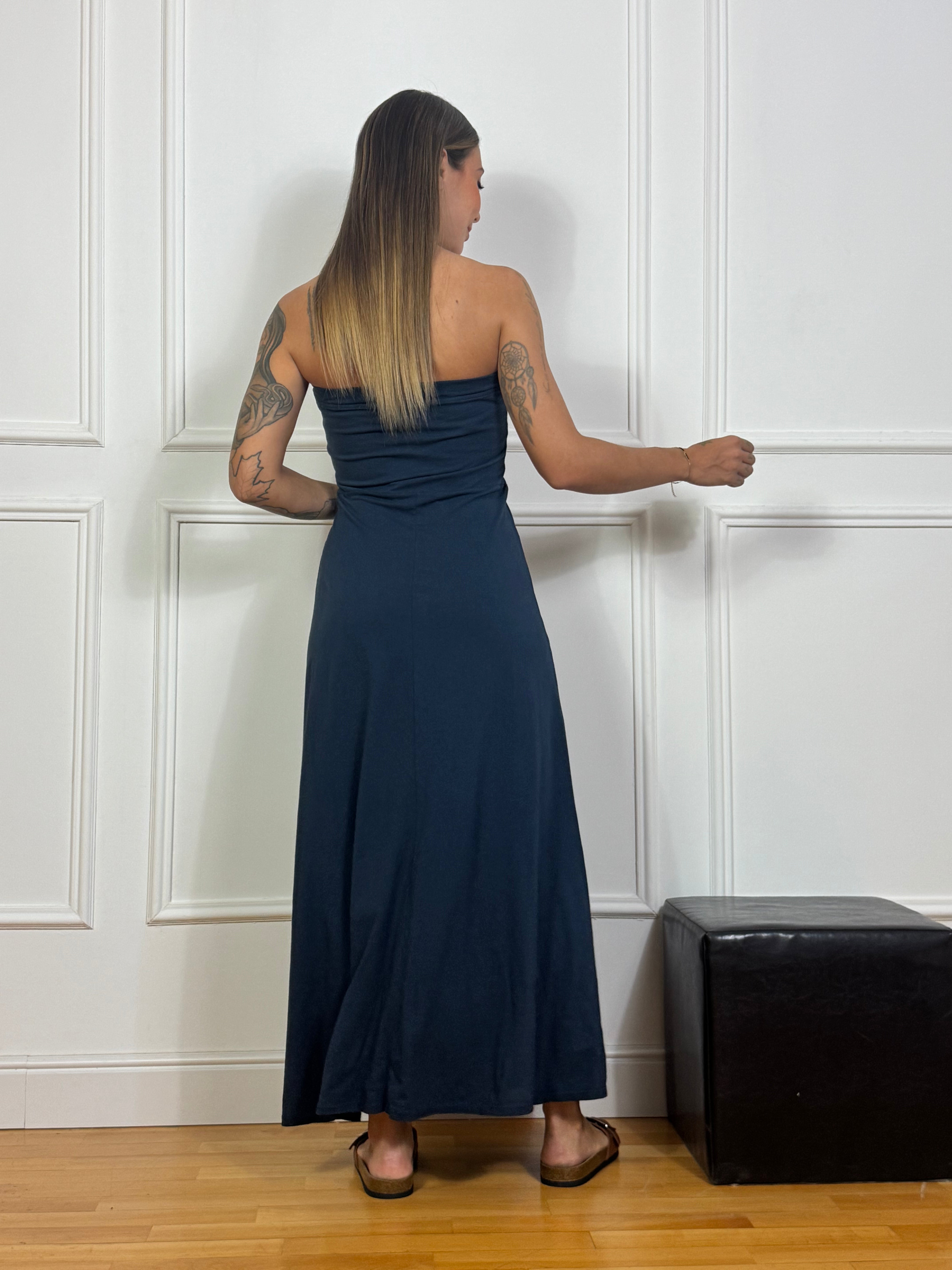 Abito lungo a fascia Susy Mix in cotone