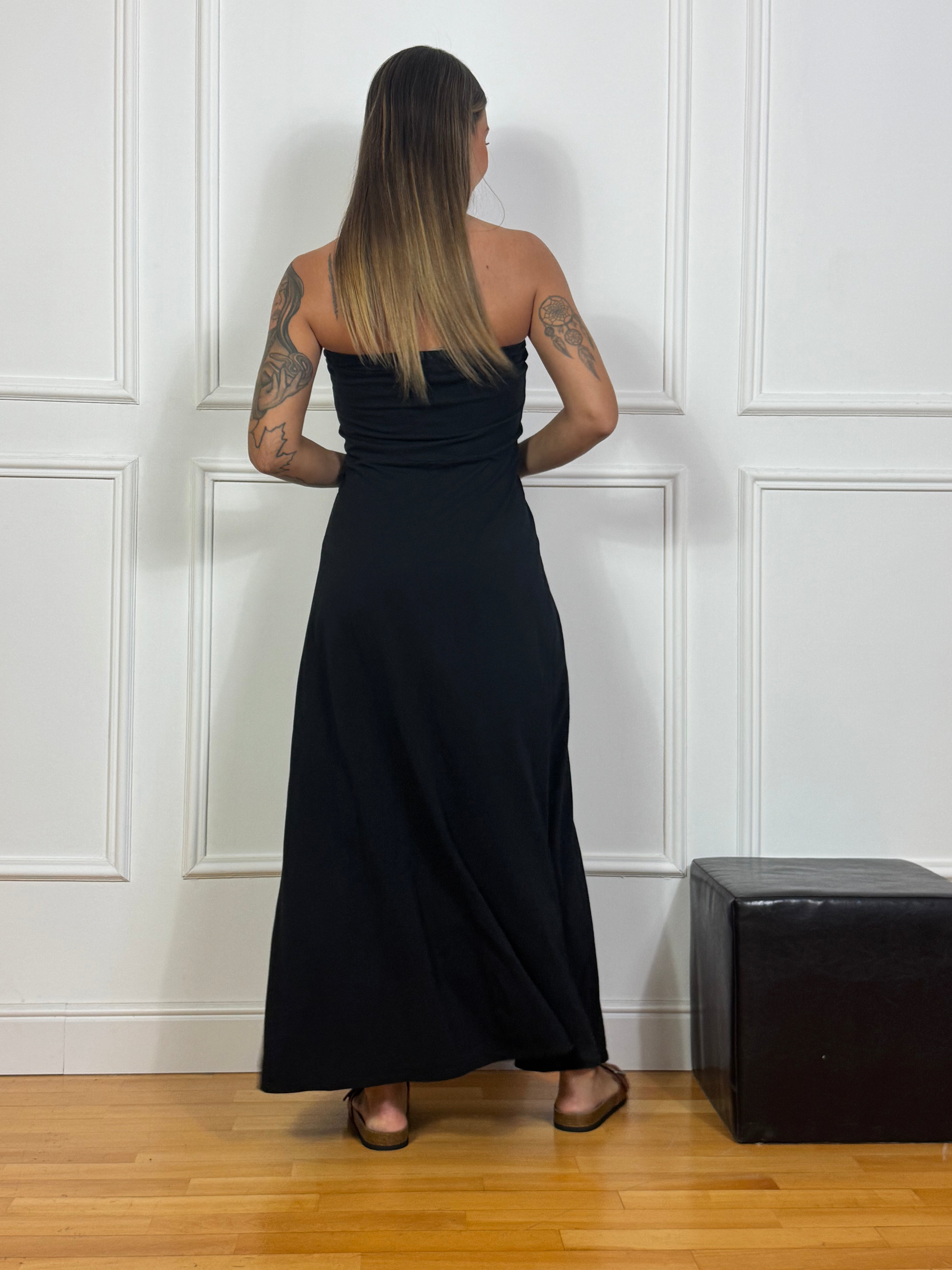 Abito lungo a fascia Susy Mix in cotone