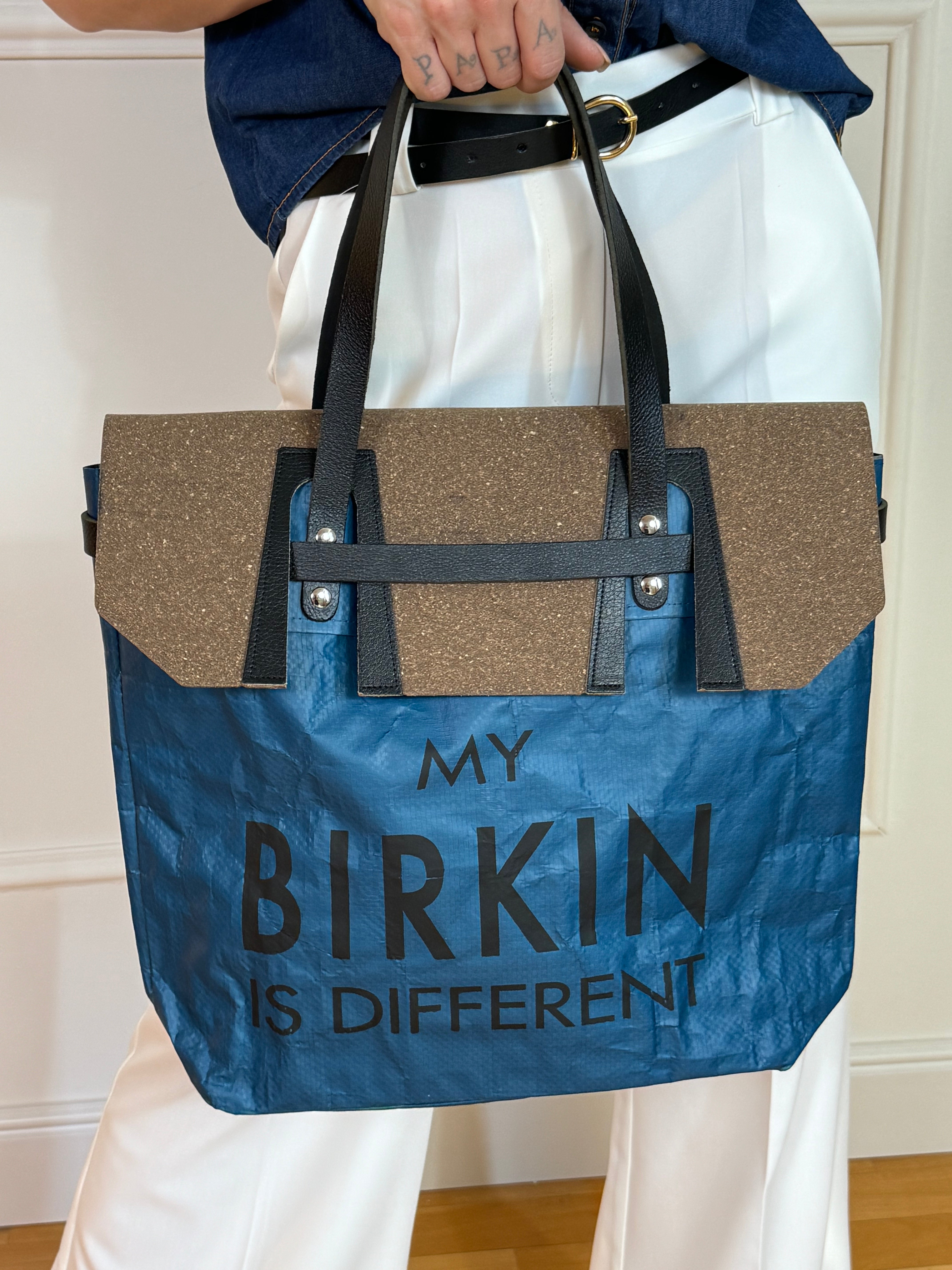 Borsa materiale riciclato Pico MY BIRKIN IS DIFFERENT
