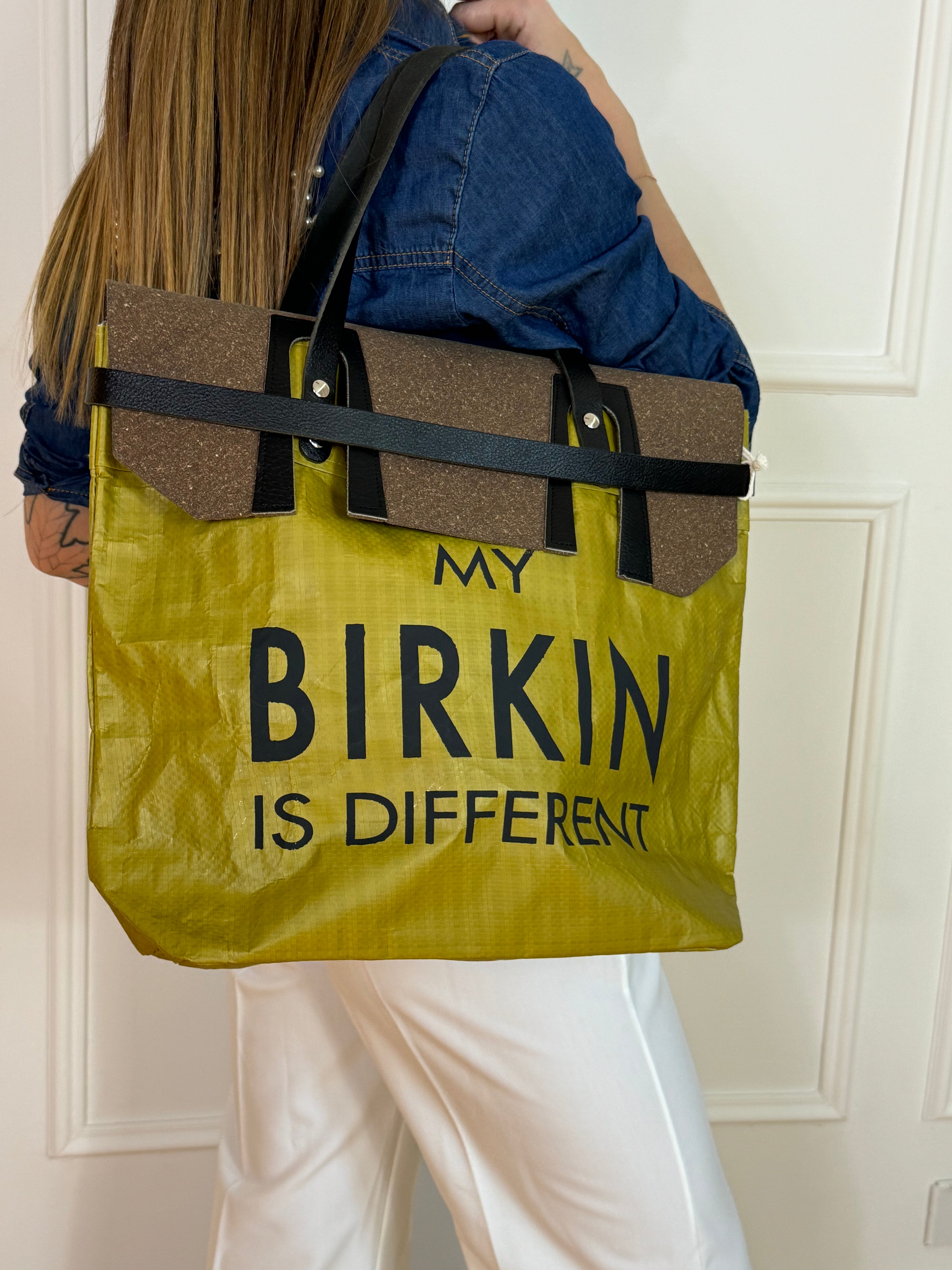 Borsa materiale riciclato Pico MY BIRKIN IS DIFFERENT