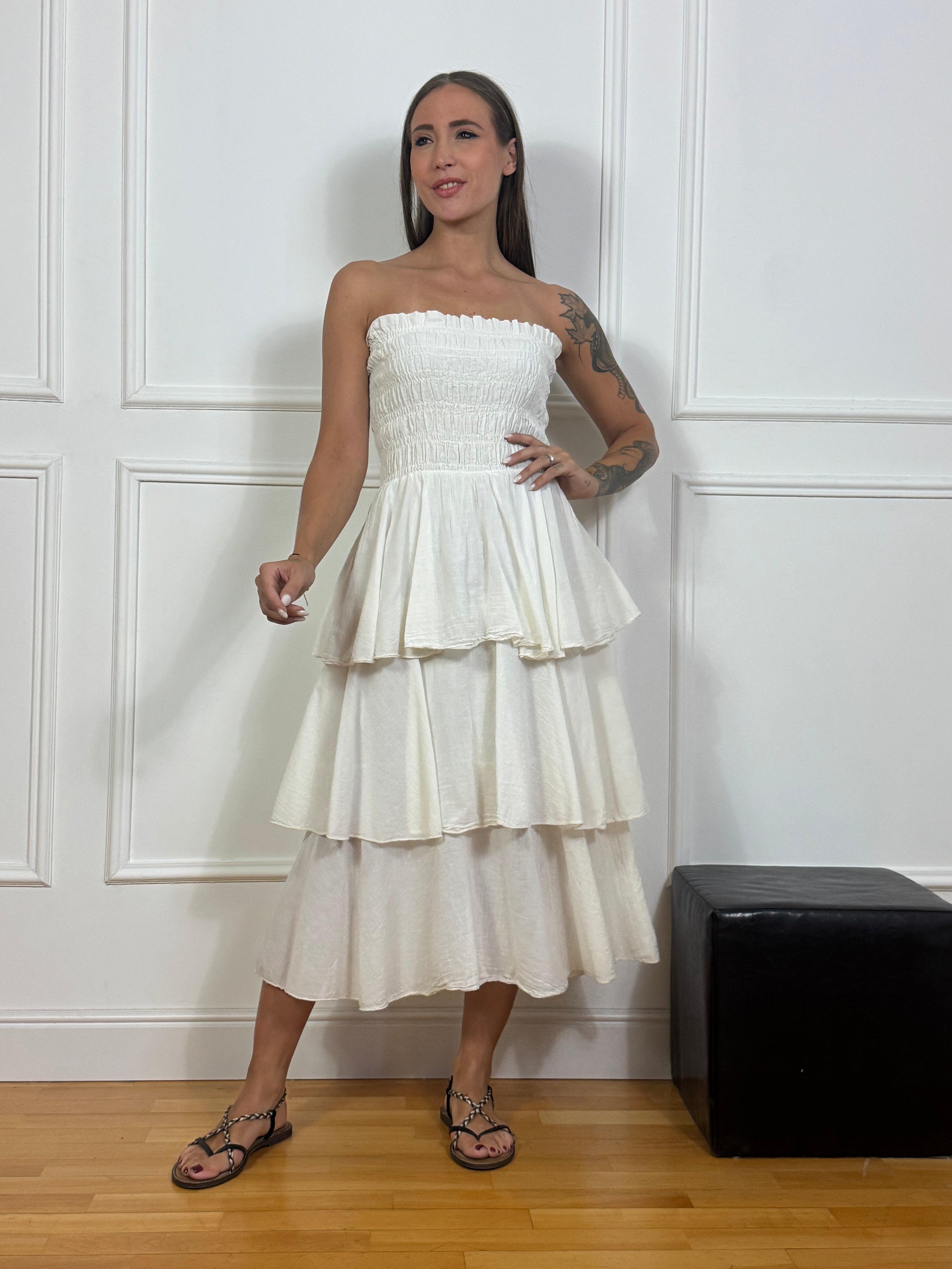 Abito a fascia Victoria ILMH con balze