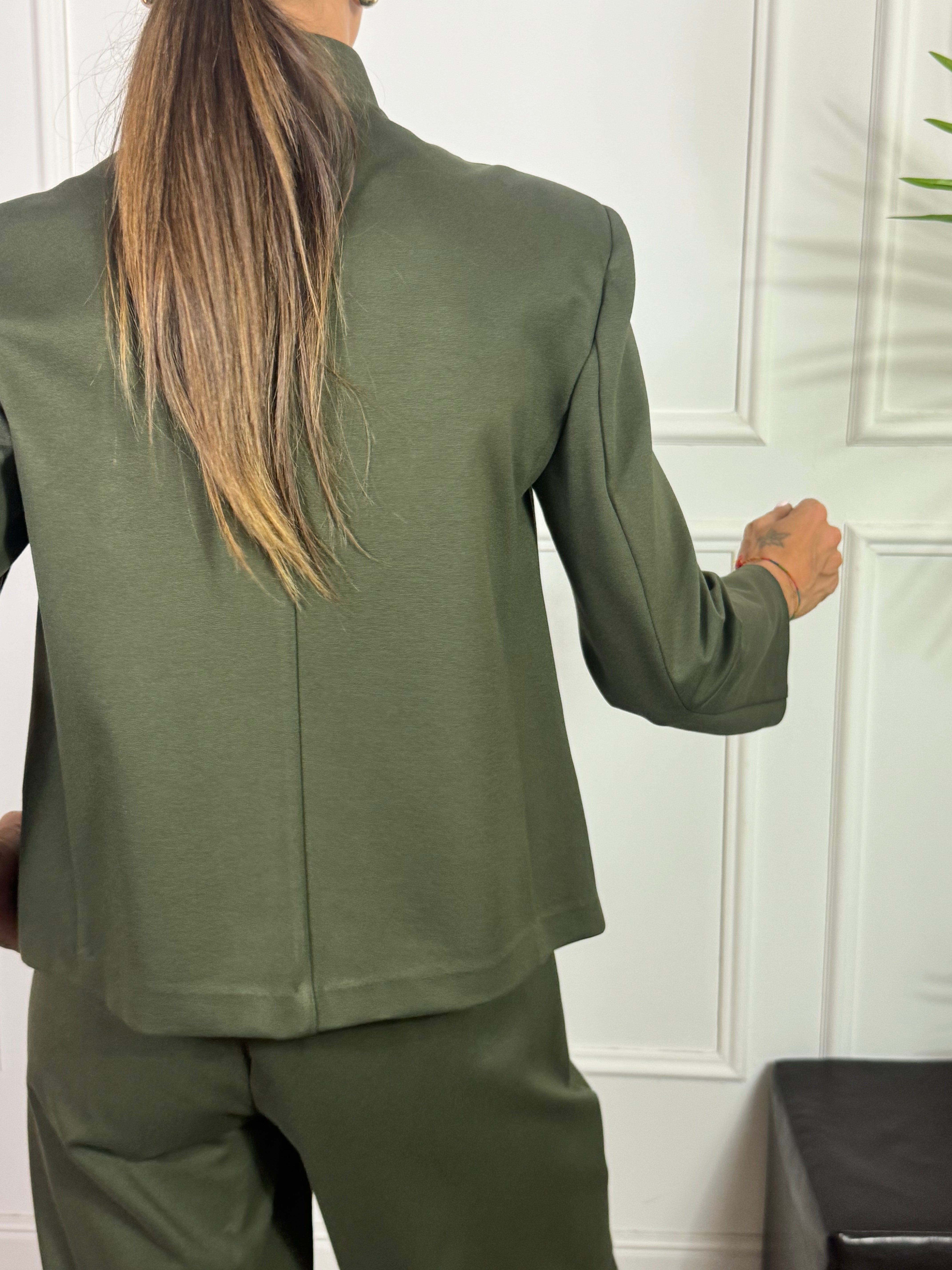 Giacca blazer in punto Milano KONTATTO bottoni laterali coreana