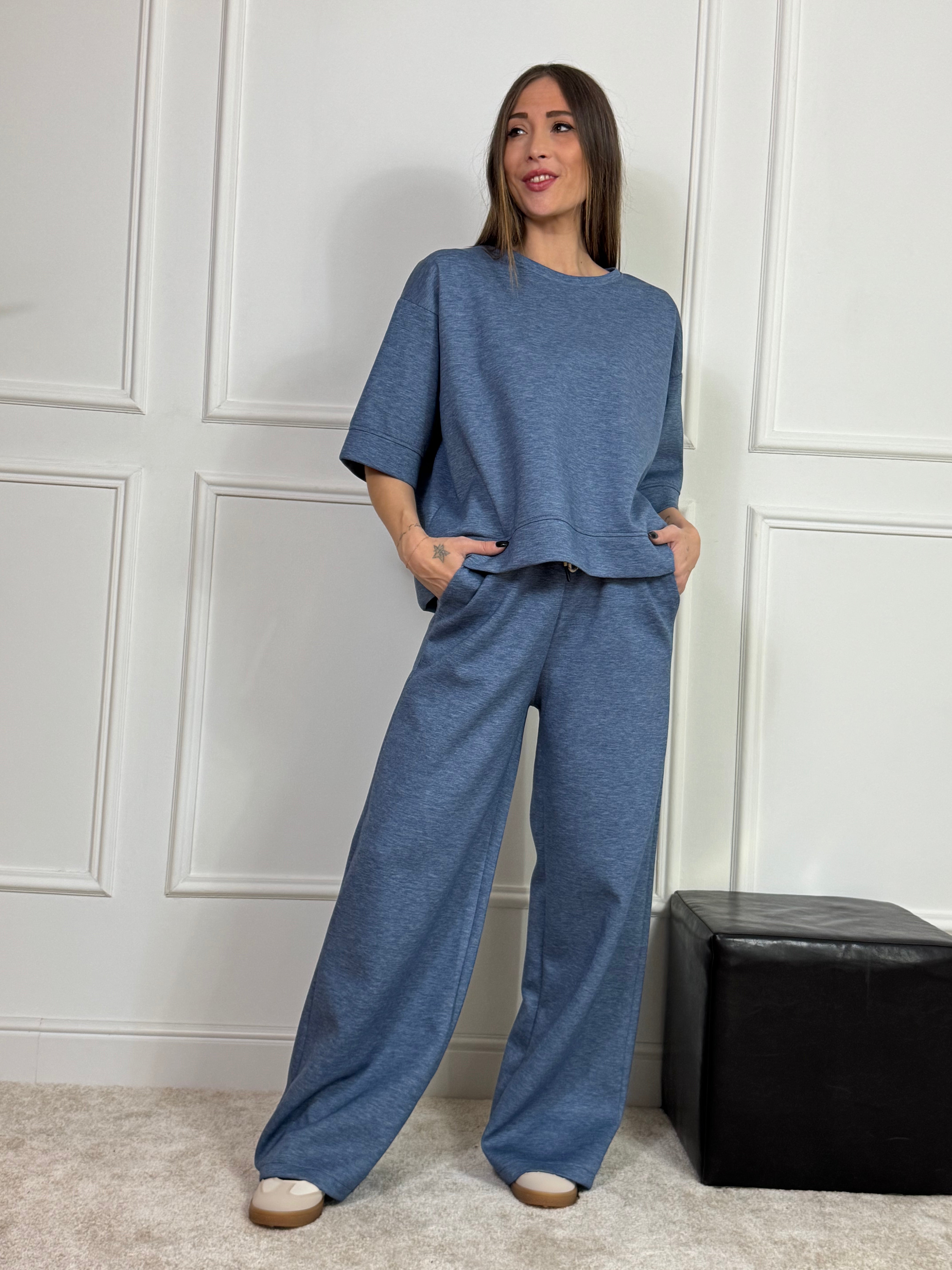 PANTALONE in tessuto tecnico VICTORIA ILMH con coulisse