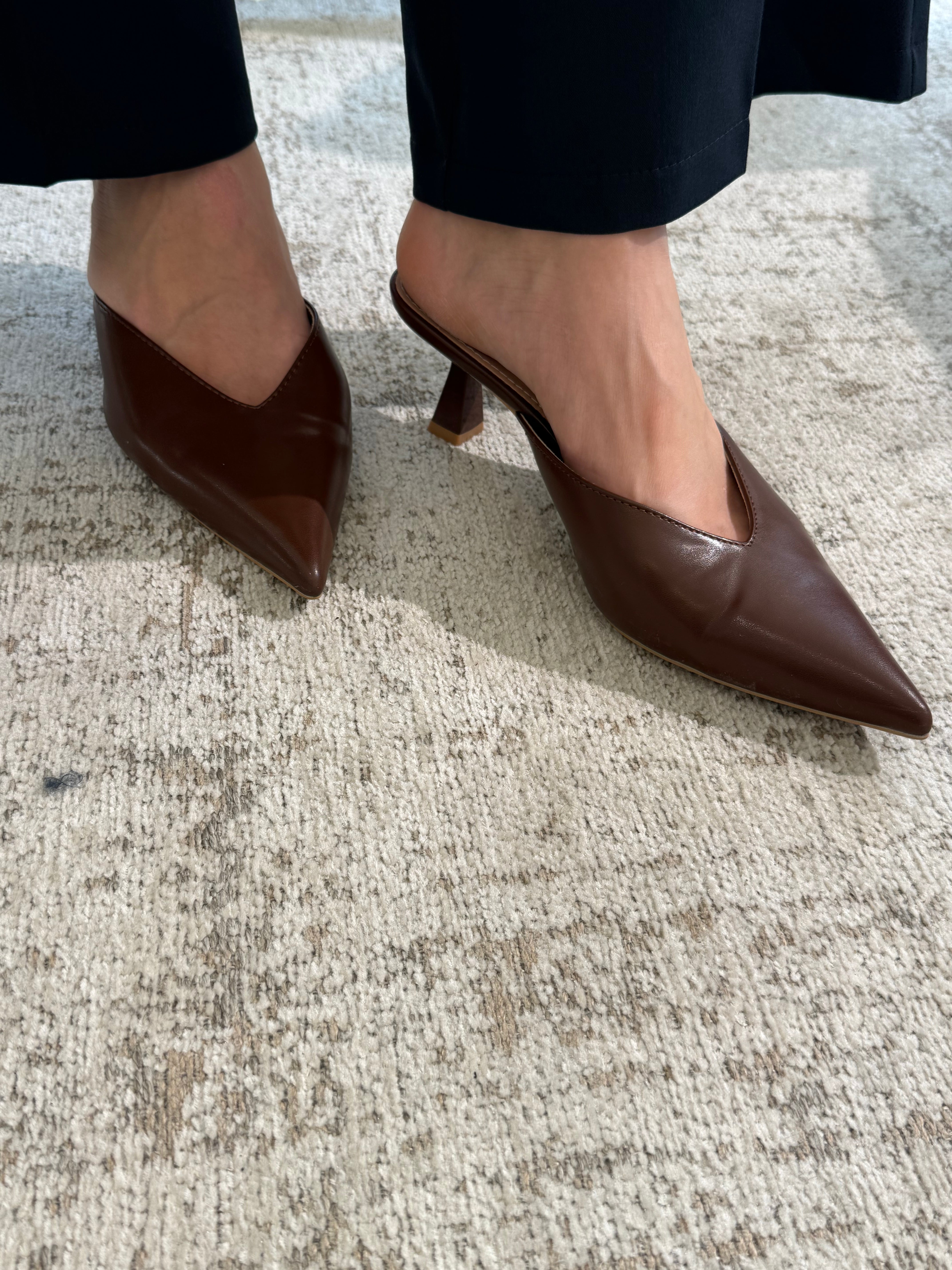 Scarpa SABOT con tacco Susy Mix in ecopelle